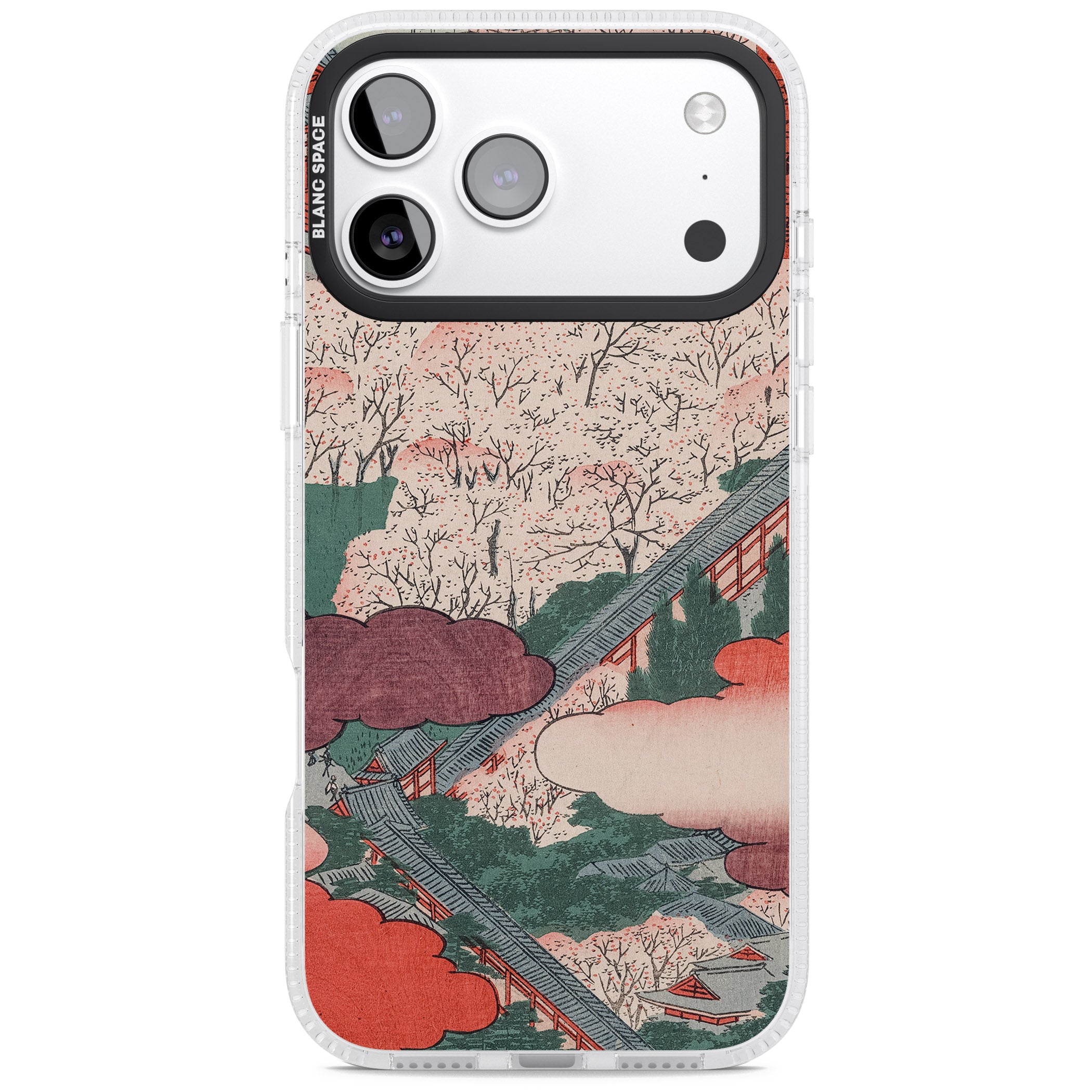Vintage Japanese Illustrations Japanese City iPhone 17 Pro Impact Air Clear Phone Case