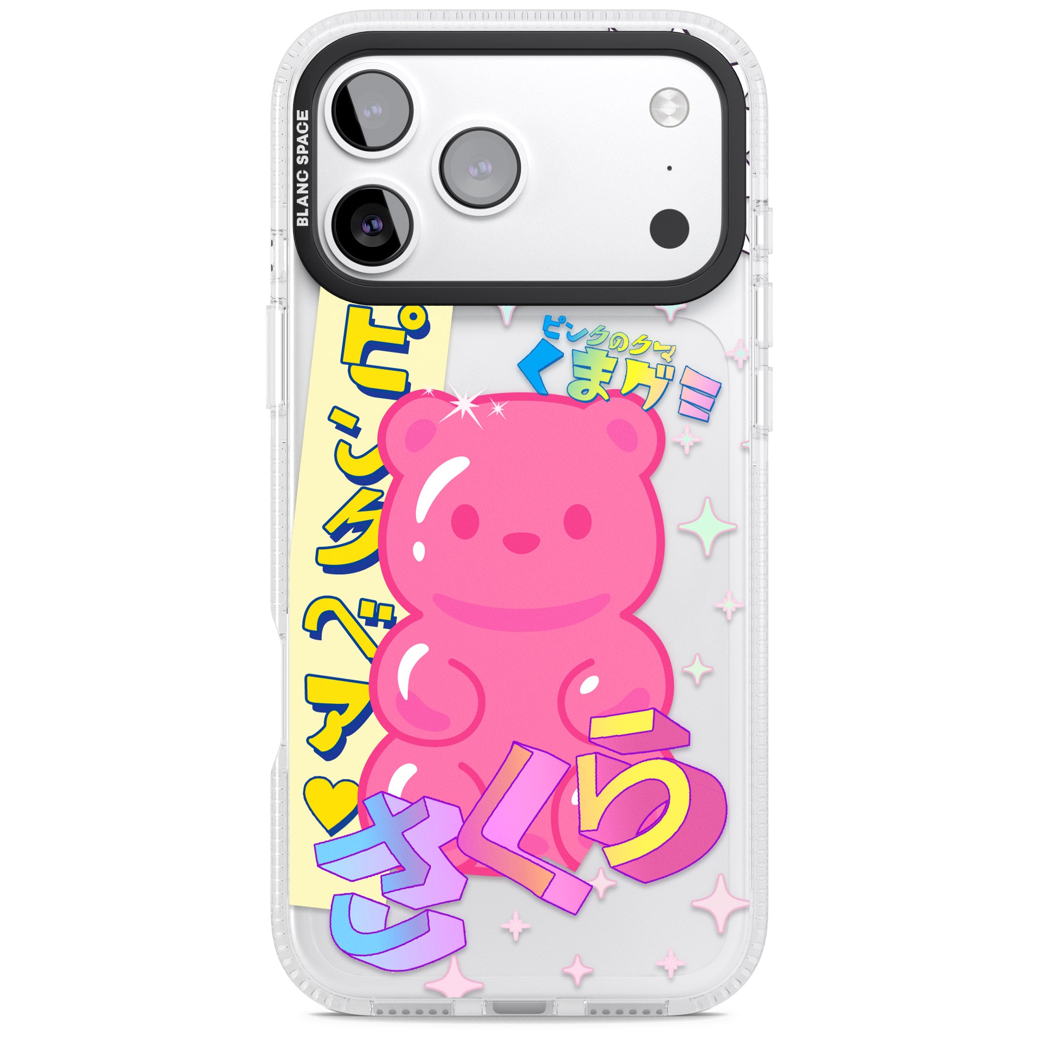Kawaii Pink Bear Collage iPhone 17 Pro Impact Air Clear Phone Case