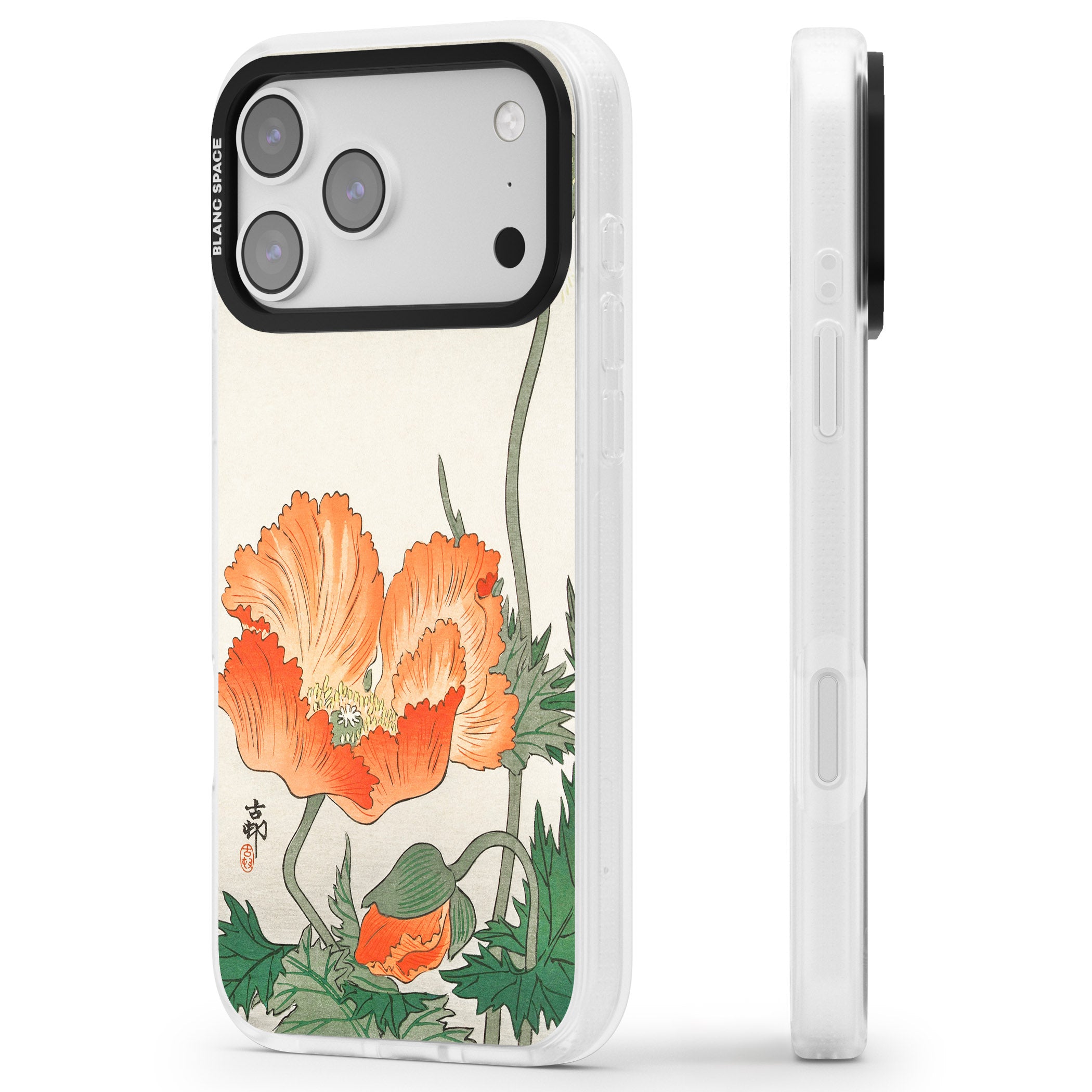 Birds And Plants By Ohara Koson iPhone 17 Pro Impact Air Clear Phone Case Side Profile