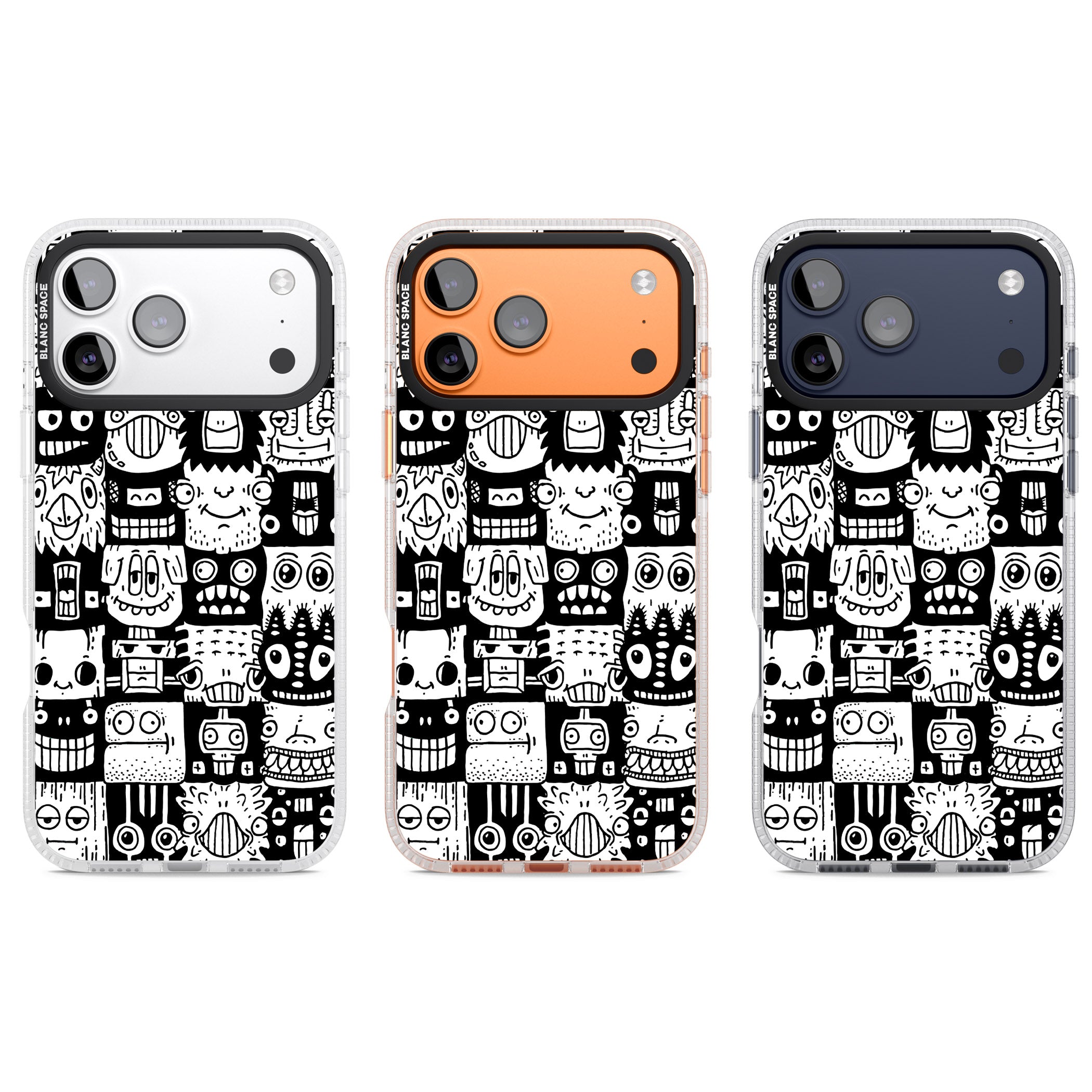 Checkerboard Heads iPhone 17 Pro Impact Air Clear Phone Case APT Impact Protection