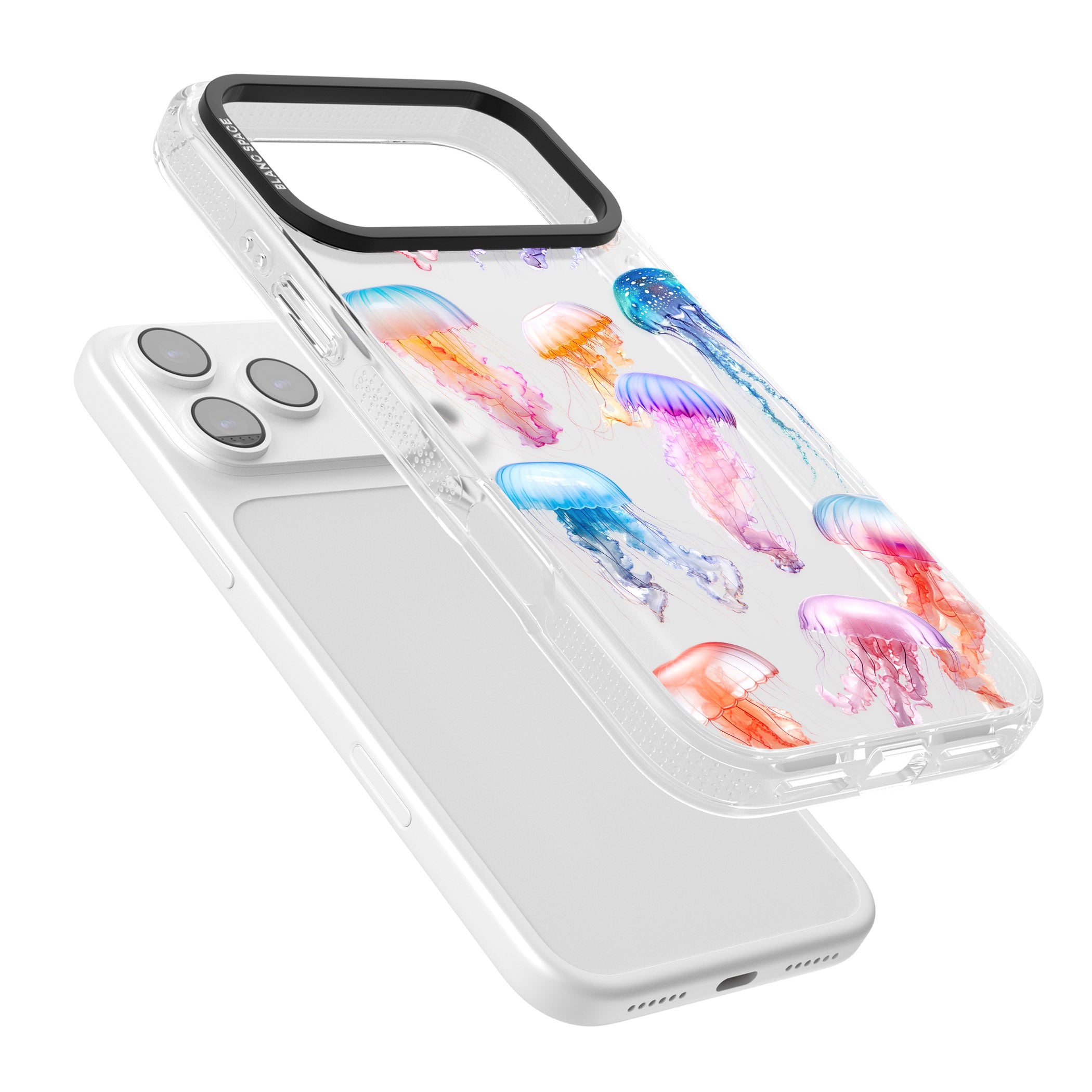 Vibrant Jellyfish iPhone 17 Pro Impact Air Clear Phone Case Colours