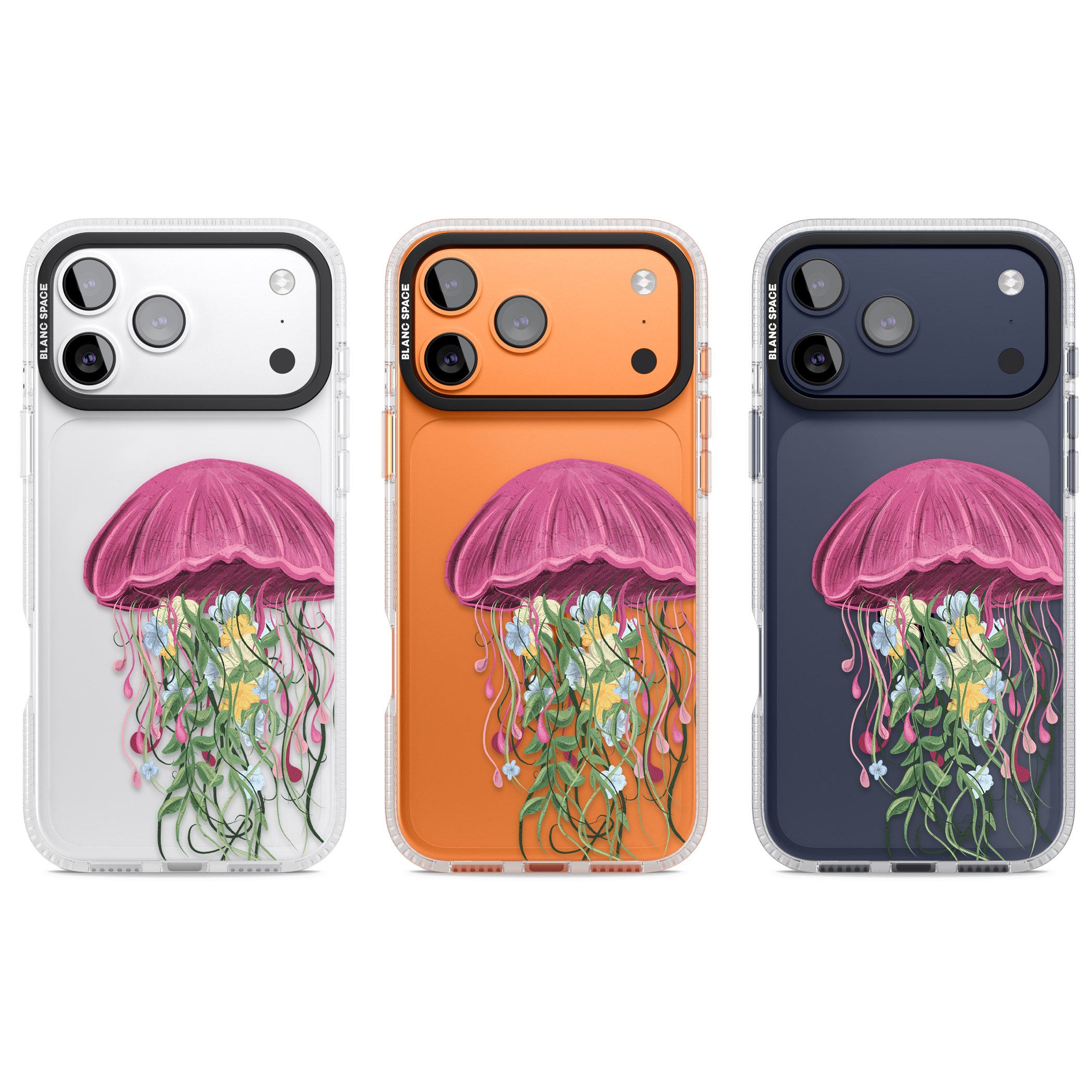 Botanical Jellyfish iPhone 17 Pro Impact Air Clear Phone Case APT Impact Protection