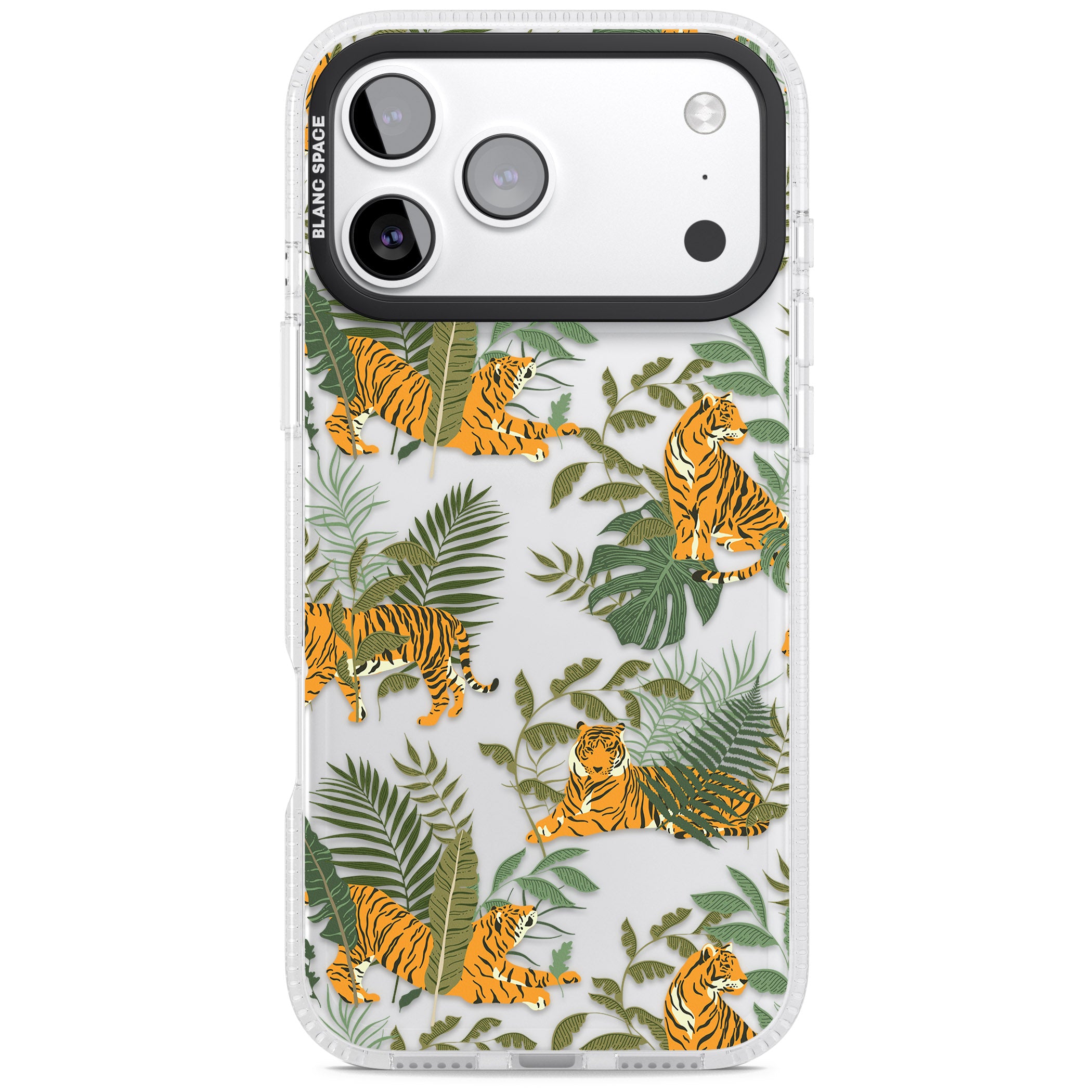 Tiger & Fern Jungle iPhone 17 Pro Impact Air Clear Phone Case