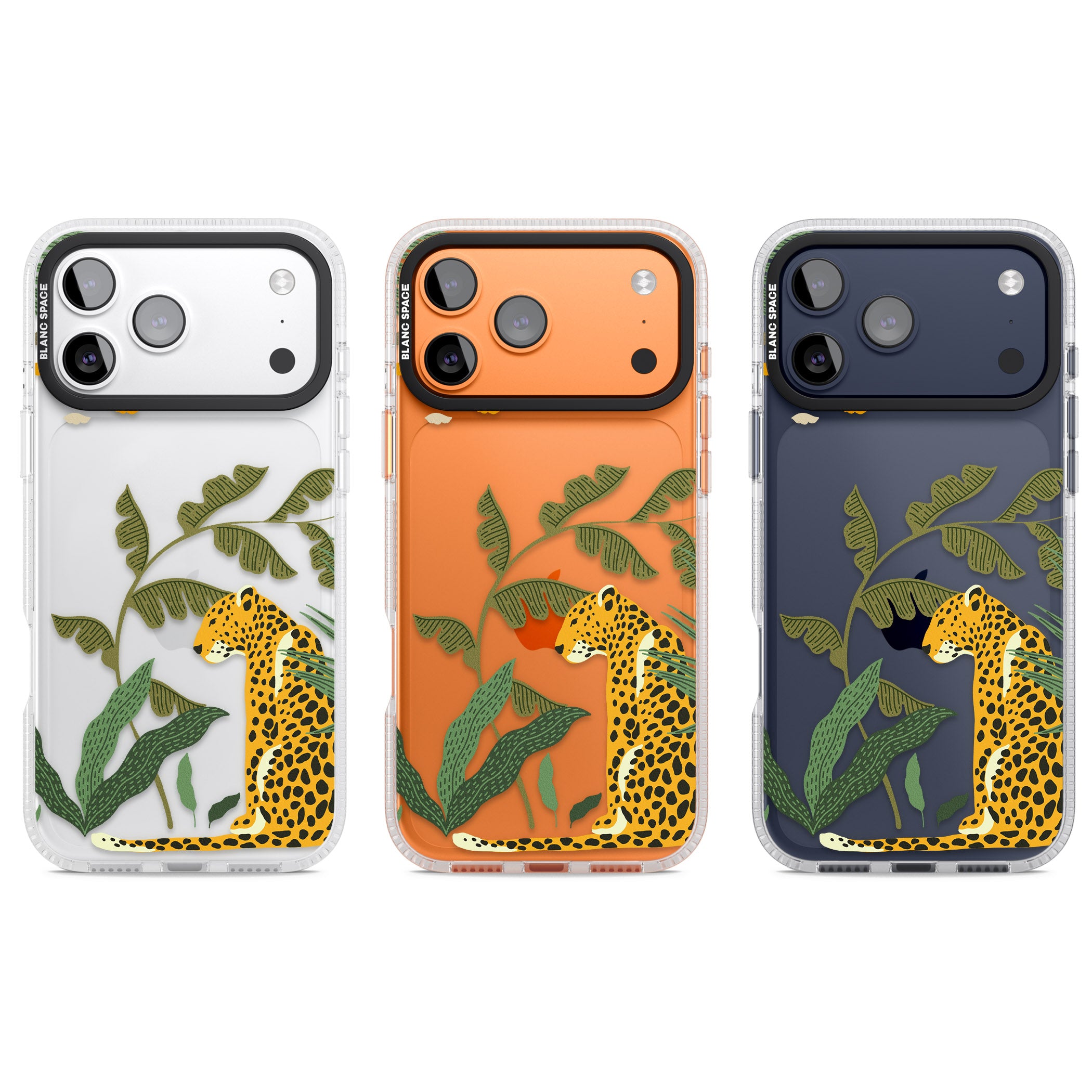 Large Jungle Cat Pattern iPhone 17 Pro Impact Air Clear Phone Case APT Impact Protection