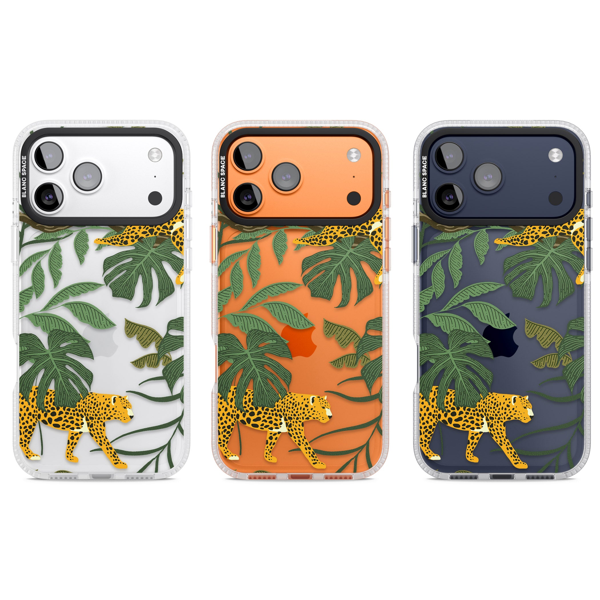 Jungle Cat Pattern iPhone 17 Pro Impact Air Clear Phone Case APT Impact Protection