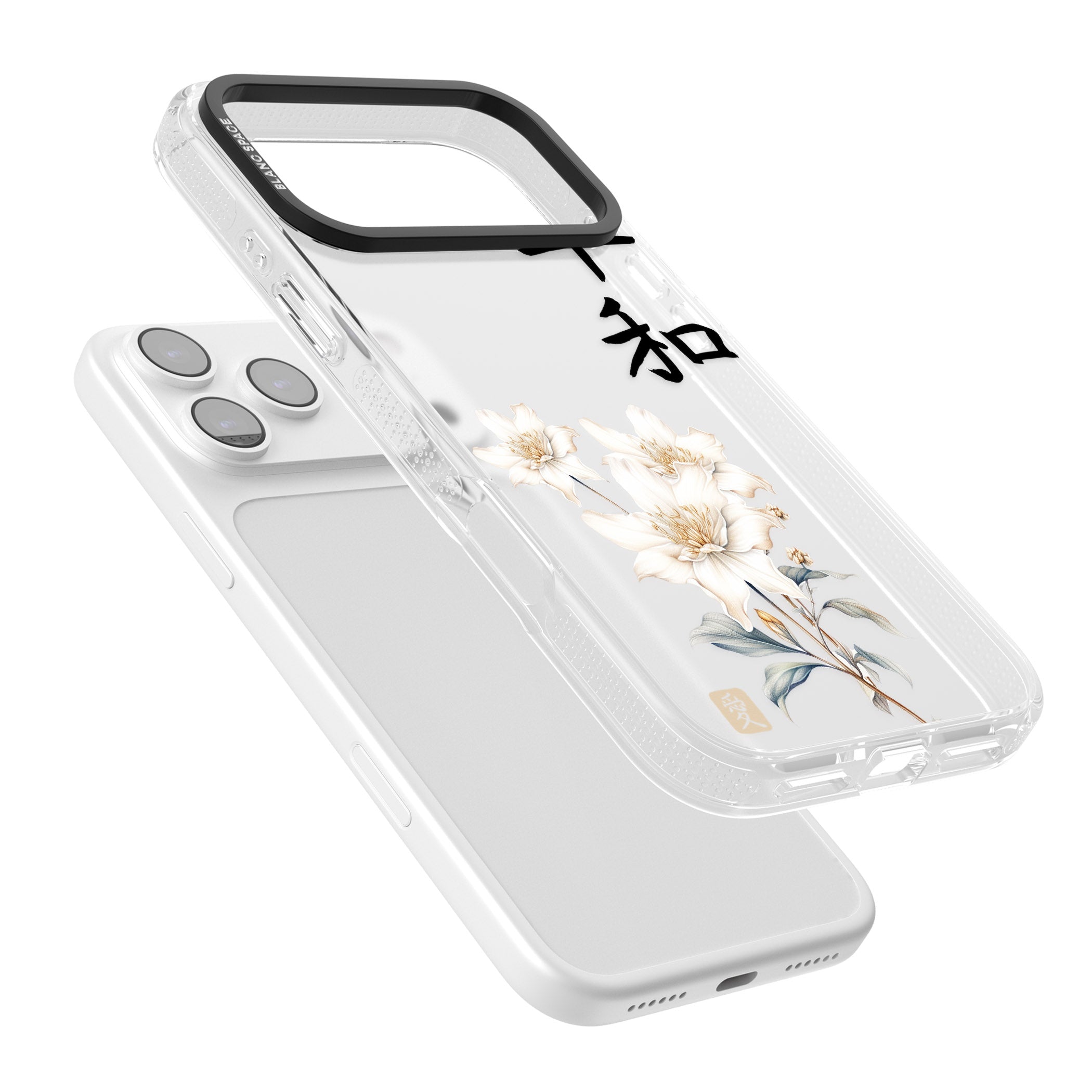 Peace And Flowers iPhone 17 Pro Impact Air Clear Phone Case Colours