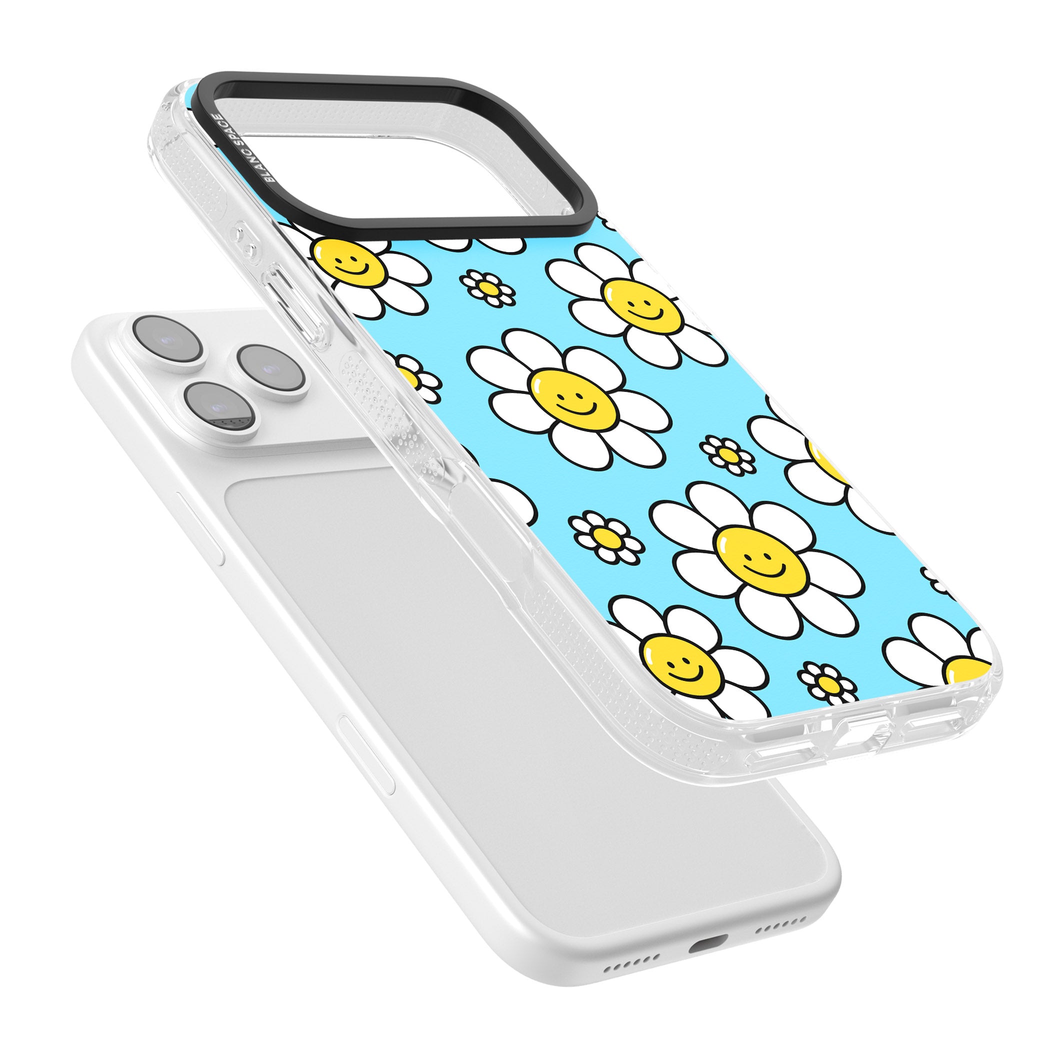 Daisy Faces Kawaii Pattern iPhone 17 Pro Impact Air Clear Phone Case Colours