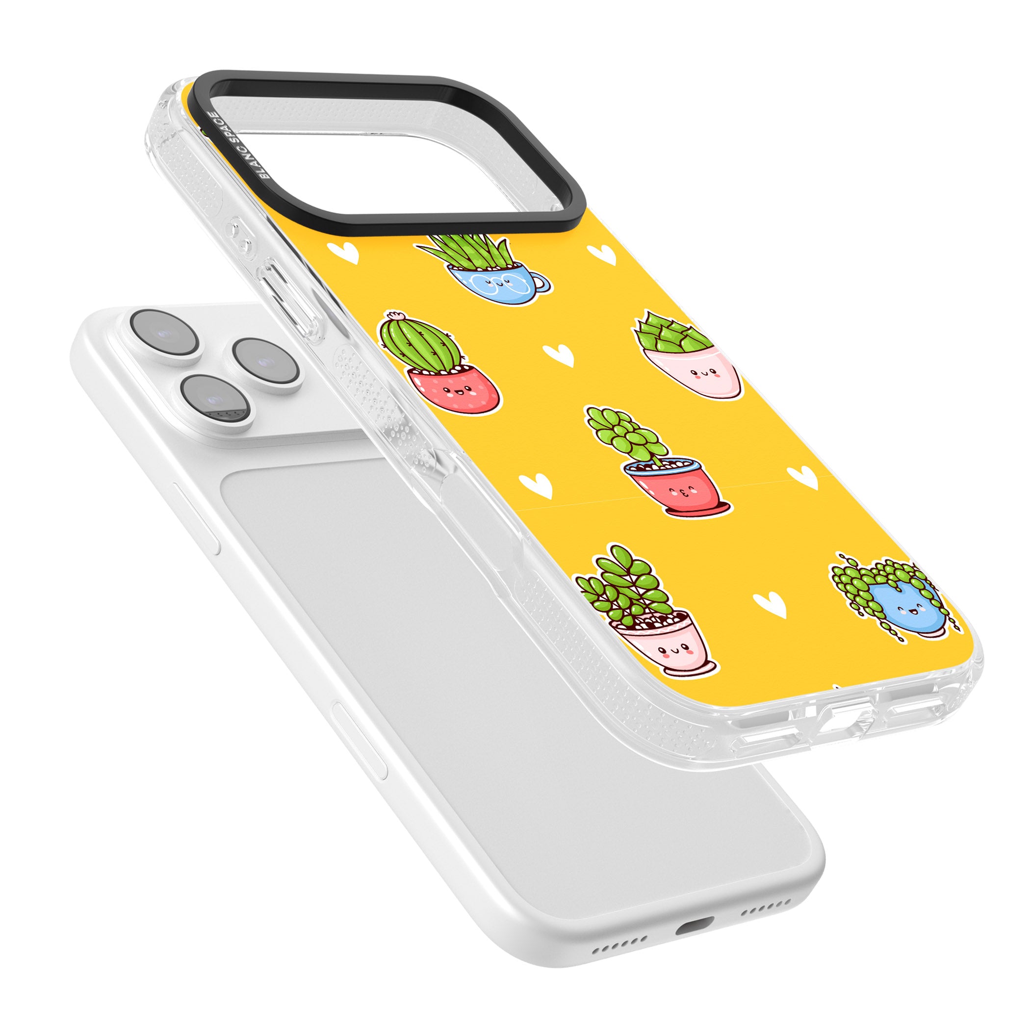 Plant Faces Kawaii Pattern iPhone 17 Pro Impact Air Clear Phone Case Colours