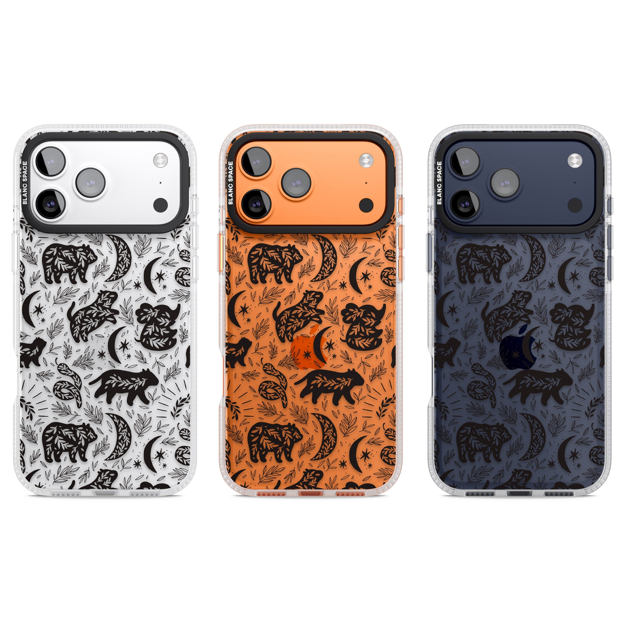 Midnight Forest Animals iPhone 17 Pro Impact Air Clear Phone Case APT Impact Protection