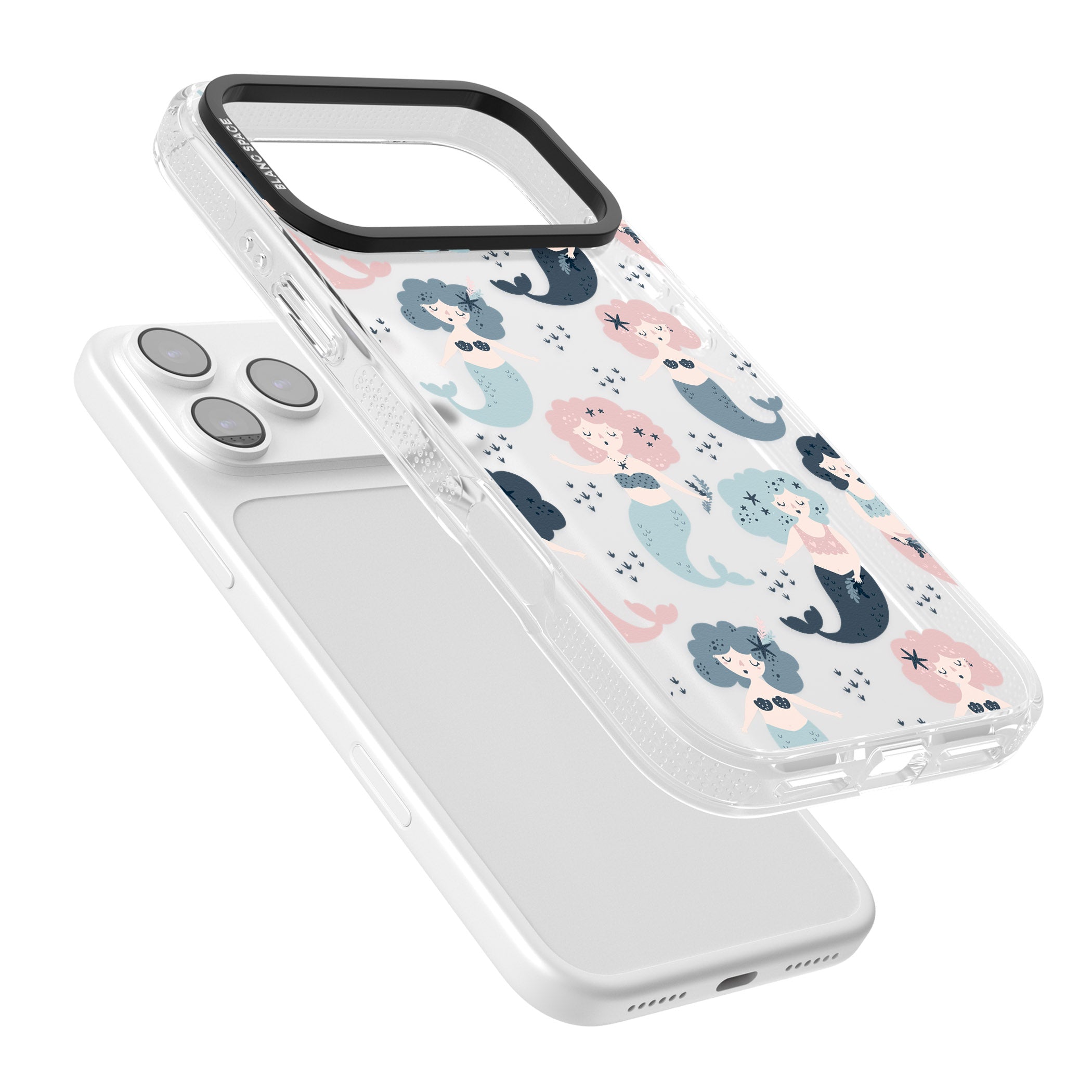 Pastel Mermaids iPhone 17 Pro Impact Air Clear Phone Case Colours