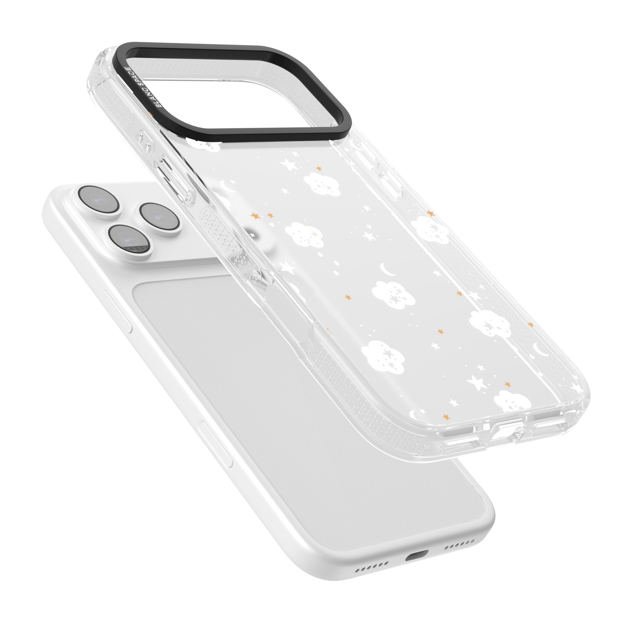 Starry Night Cloud iPhone 17 Pro Impact Air Clear Phone Case Colours