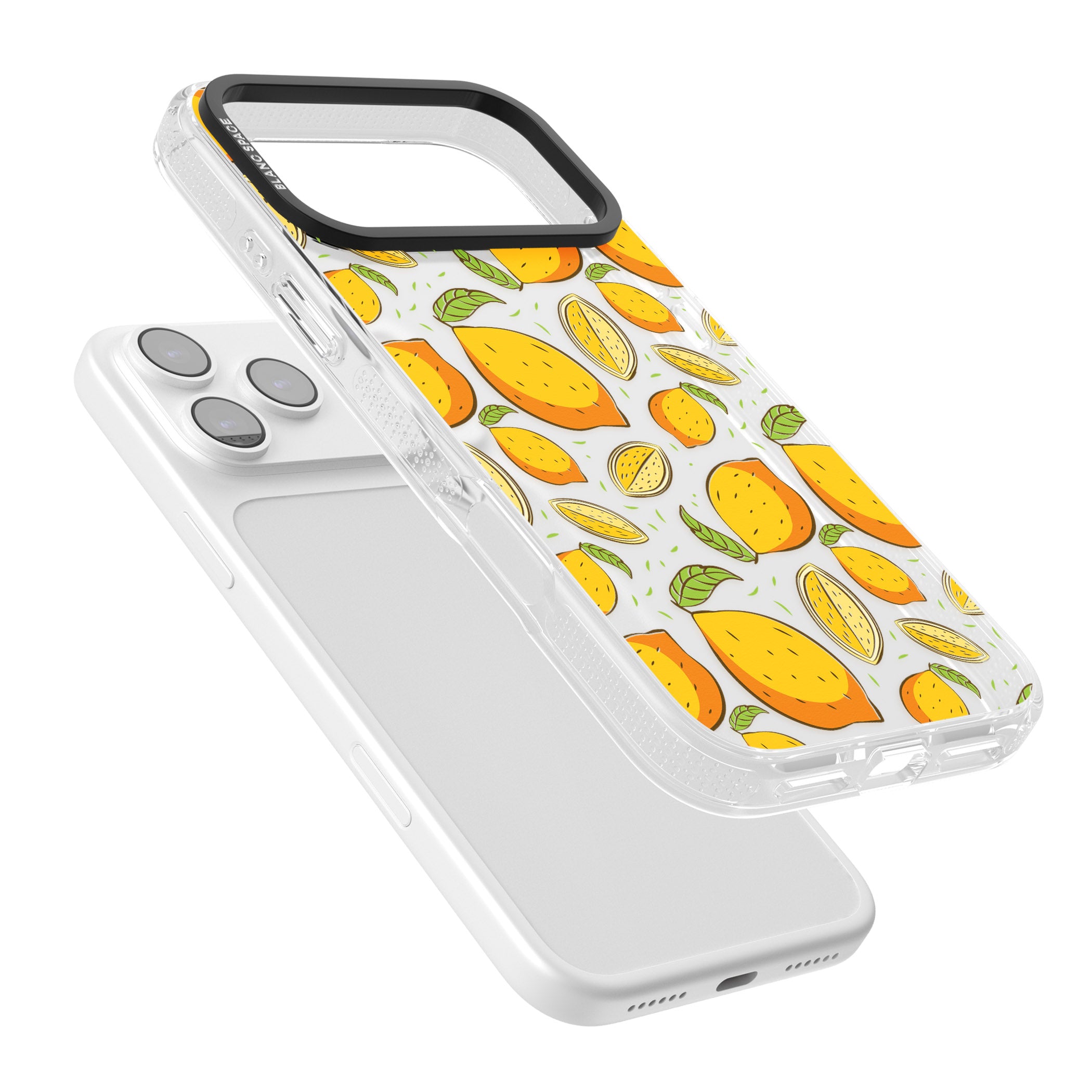 Lemon Pattern iPhone 17 Pro Impact Air Clear Phone Case Colours