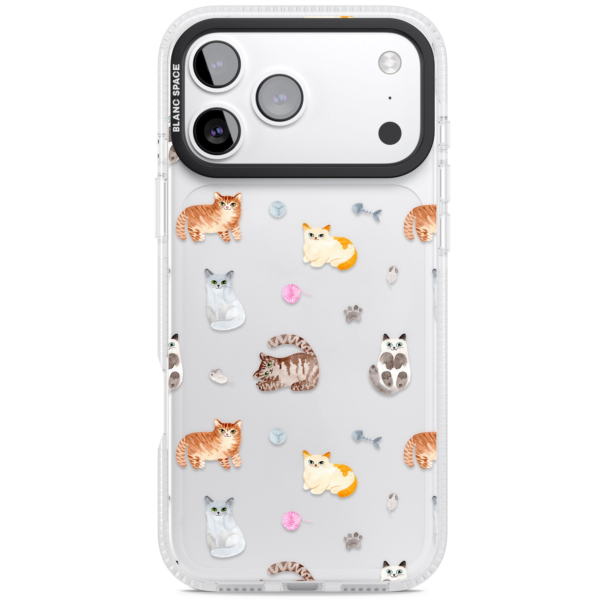 Playful Cats iPhone 17 Pro Impact Air Clear Phone Case