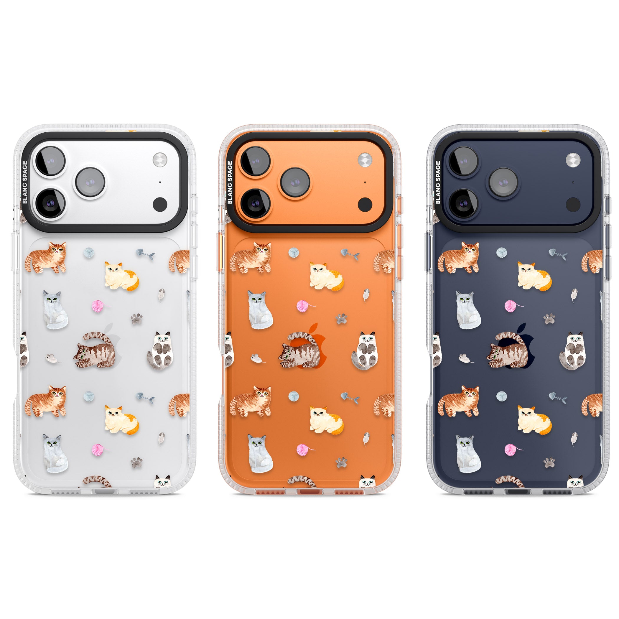 Playful Cats iPhone 17 Pro Impact Air Clear Phone Case APT Impact Protection