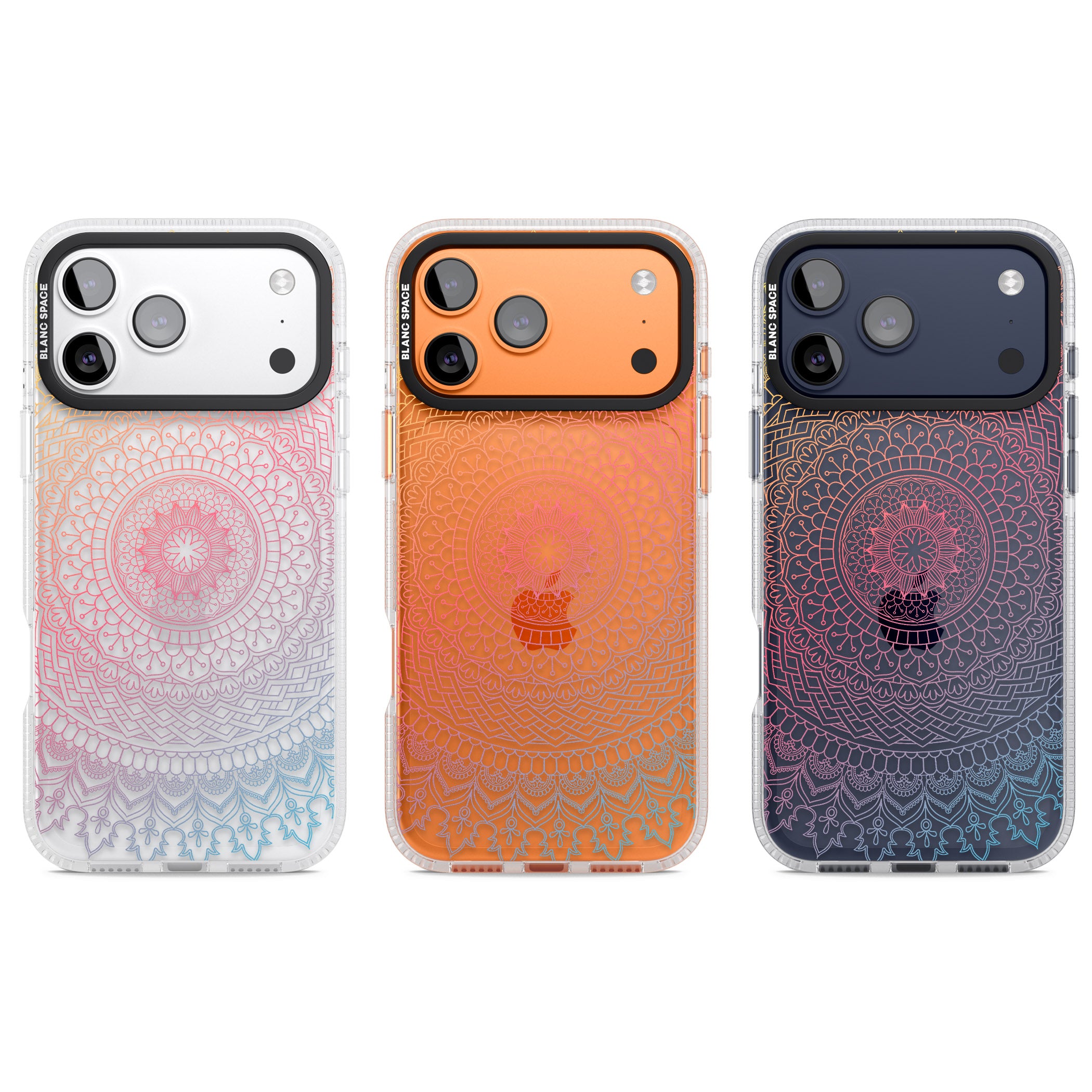 Rainbow Mandala iPhone 17 Pro Impact Air Clear Phone Case APT Impact Protection
