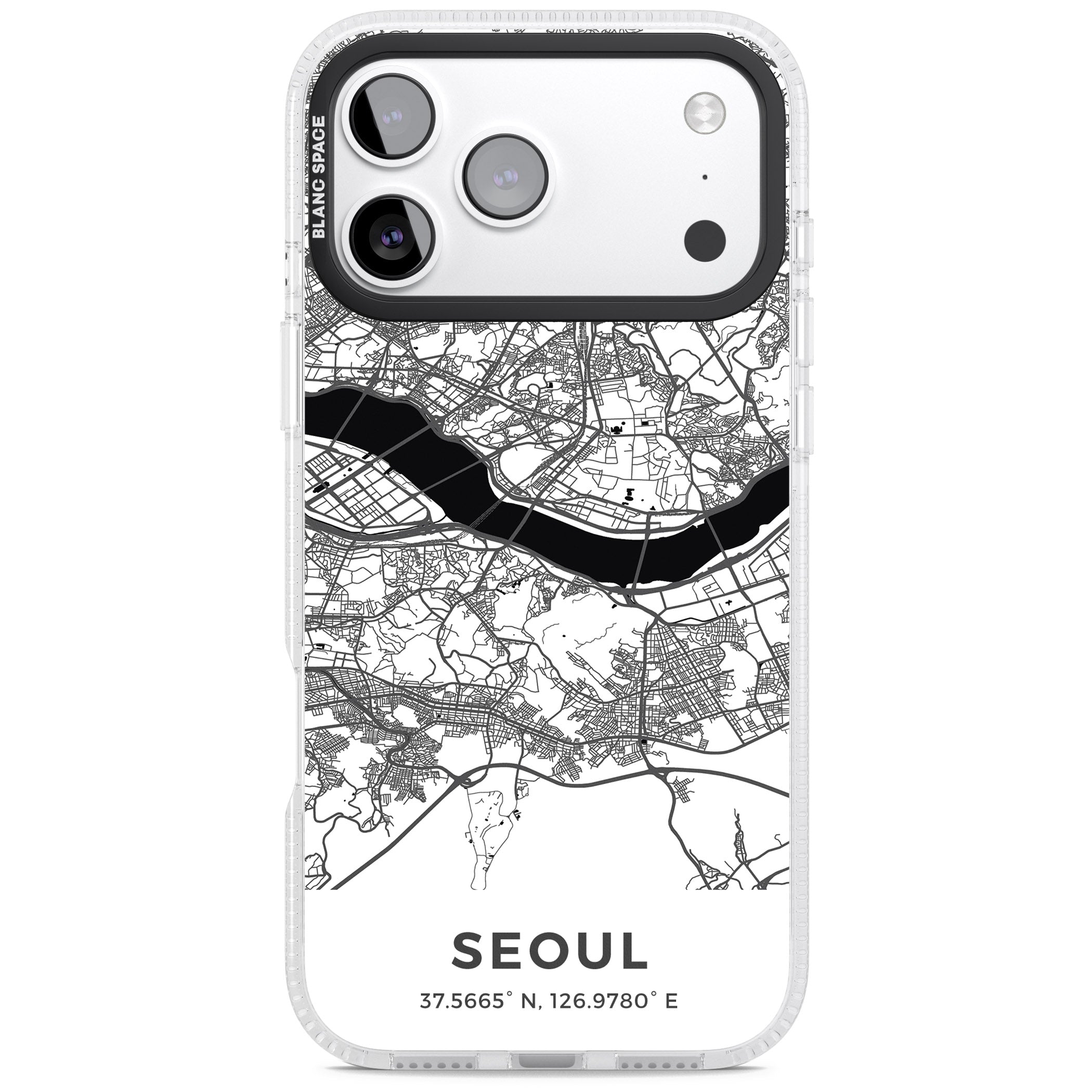 Seoul City Map iPhone 17 Pro Impact Air Clear Phone Case