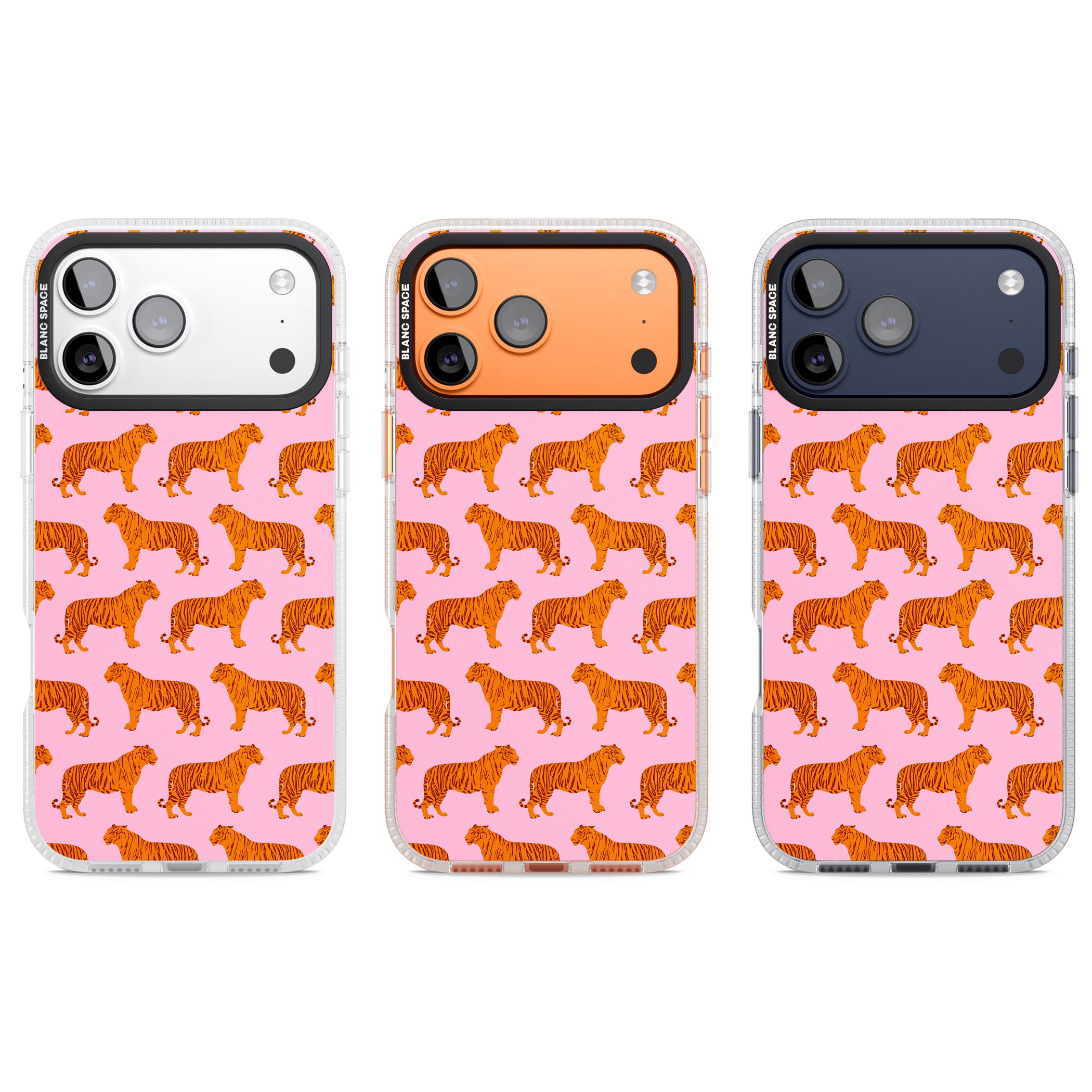 Tiger Pink Pattern iPhone 17 Pro Impact Air Clear Phone Case APT Impact Protection