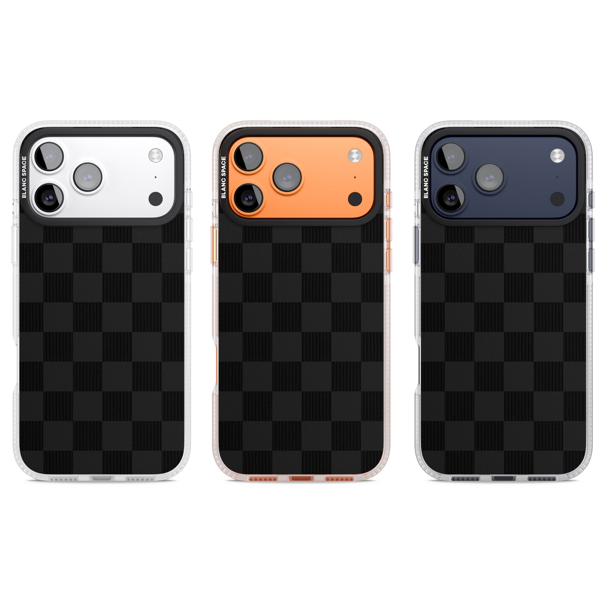 Black Checkered iPhone 17 Pro Impact Air Clear Phone Case APT Impact Protection