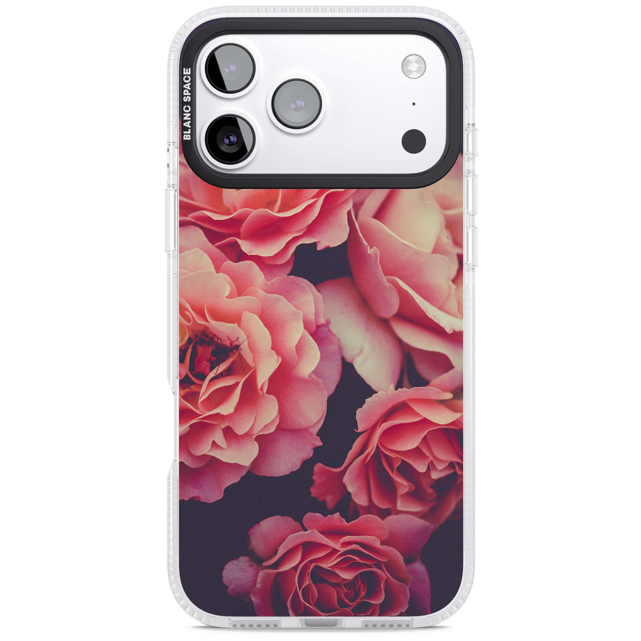 Midnight Rose Bloom iPhone 17 Pro Impact Air Clear Phone Case