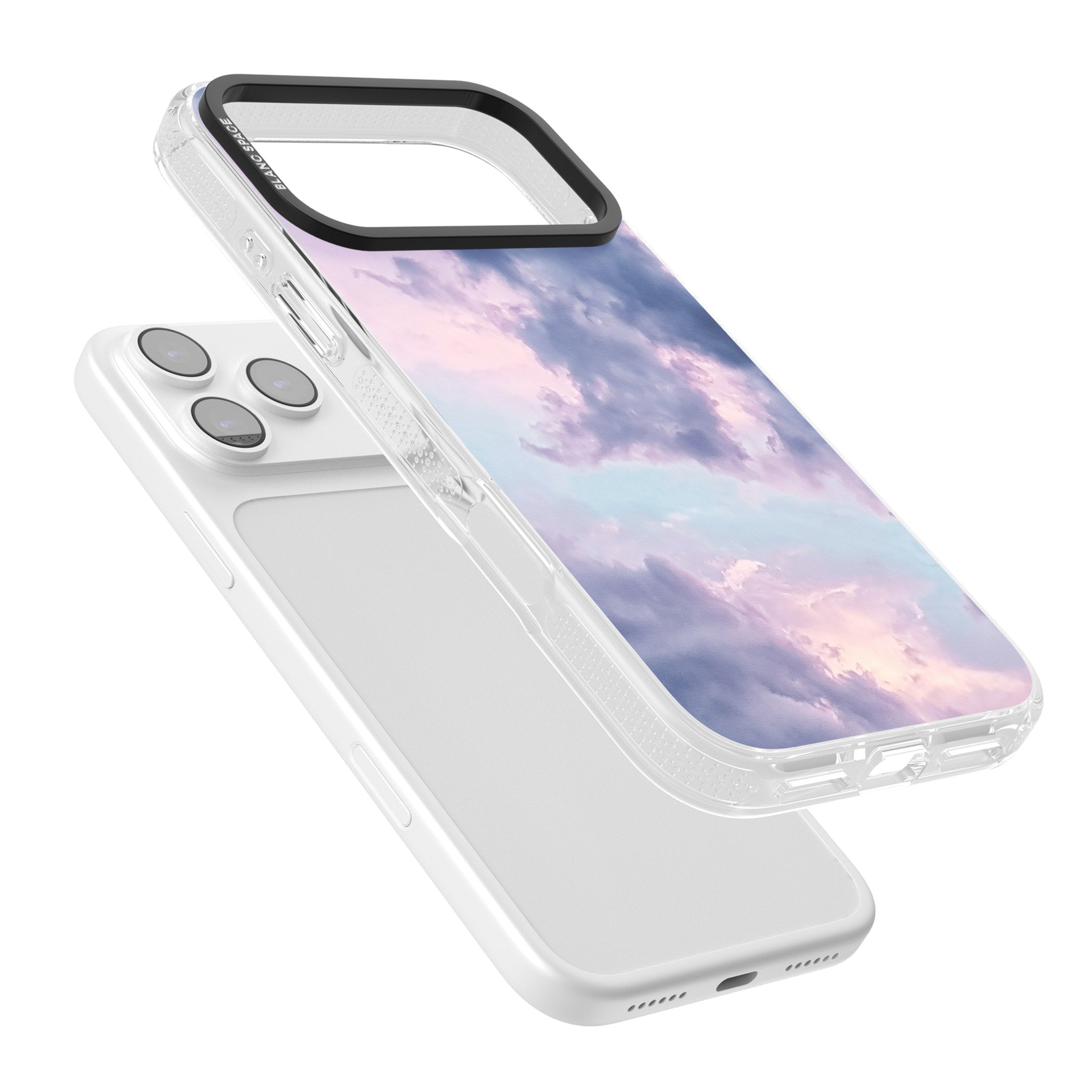 Pastel Sky Clouds iPhone 17 Pro Impact Air Clear Phone Case Colours