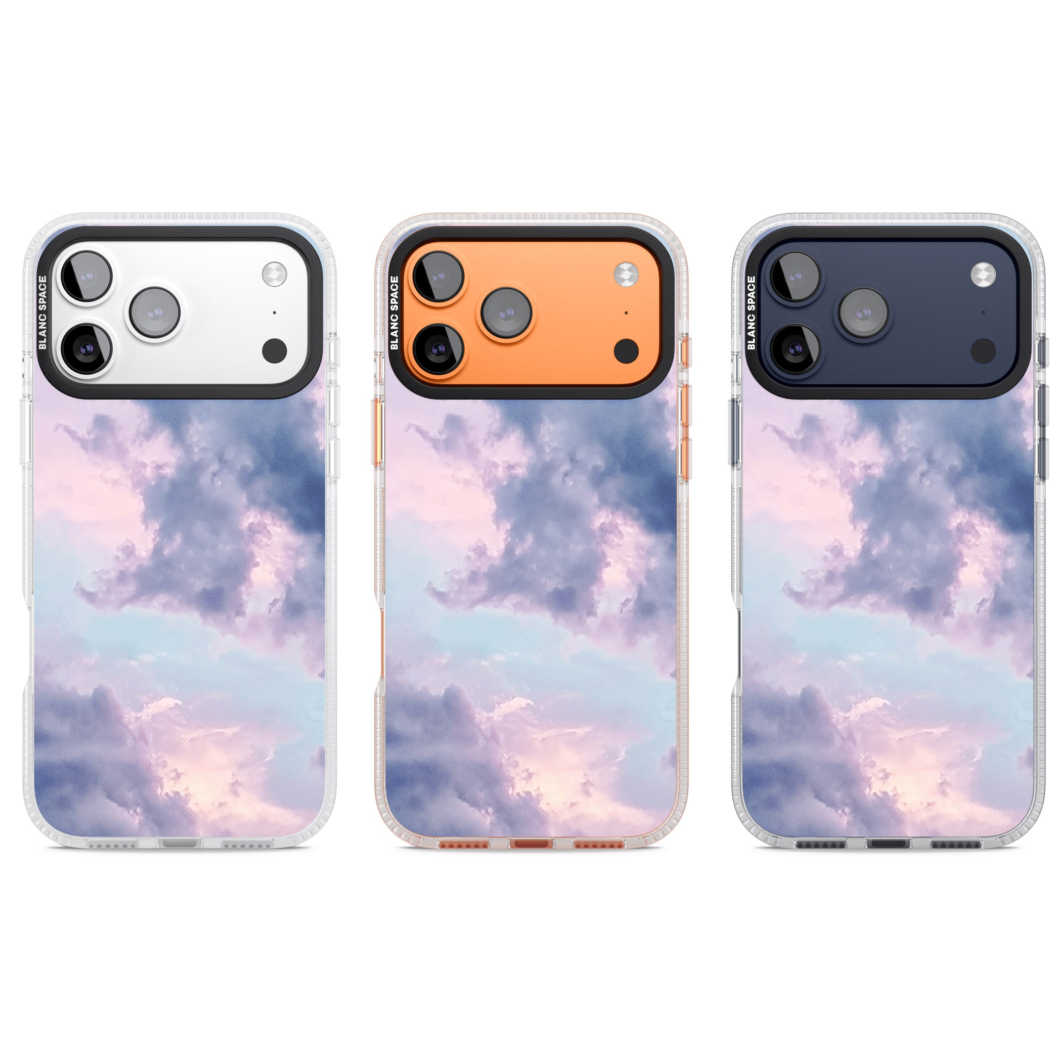 Pastel Sky Clouds iPhone 17 Pro Impact Air Clear Phone Case APT Impact Protection
