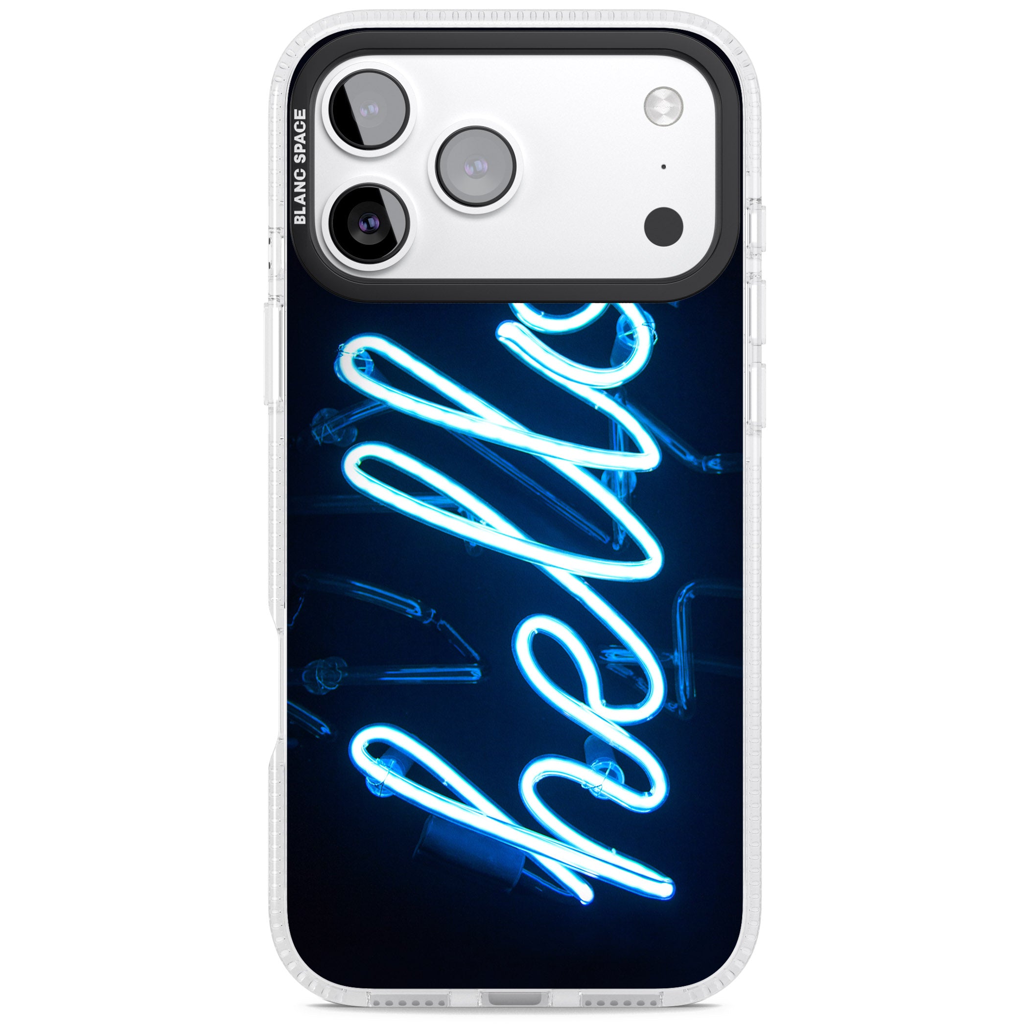 Hello Neon Sign iPhone 17 Pro Impact Air Clear Phone Case