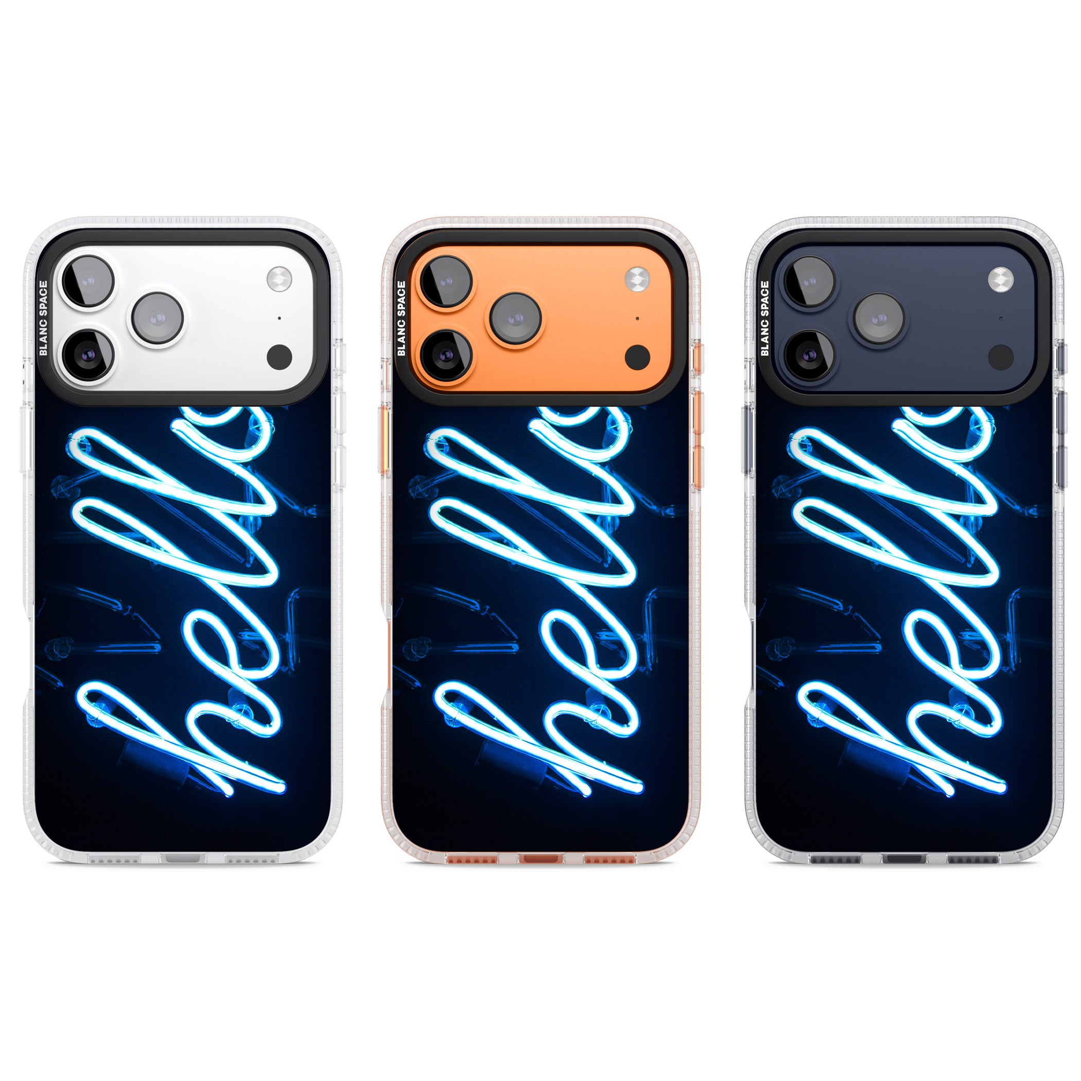 Hello Neon Sign iPhone 17 Pro Impact Air Clear Phone Case APT Impact Protection