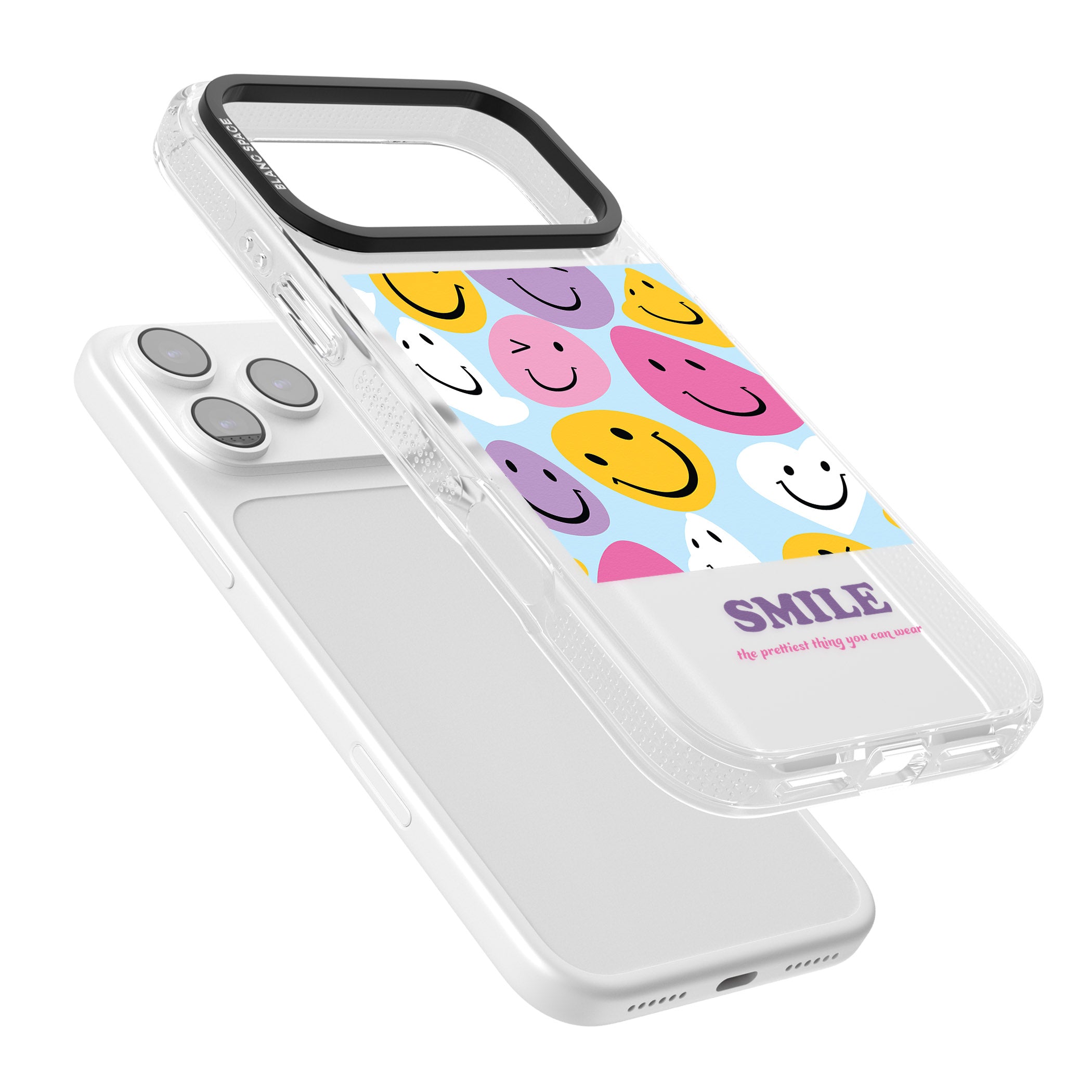 A Smile iPhone 17 Pro Impact Air Clear Phone Case Colours