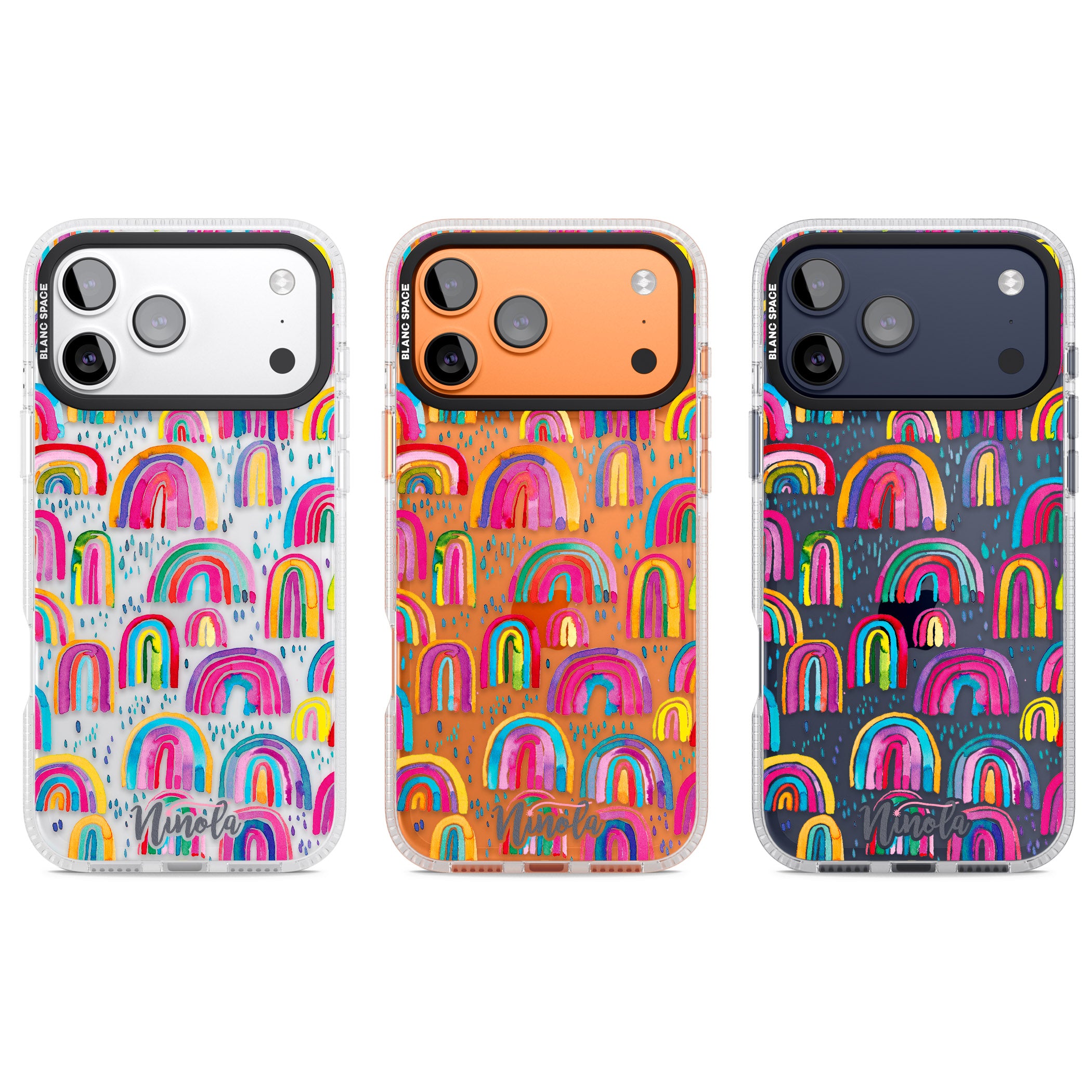 Watercolor Rainbow iPhone 17 Pro Impact Air Clear Phone Case APT Impact Protection