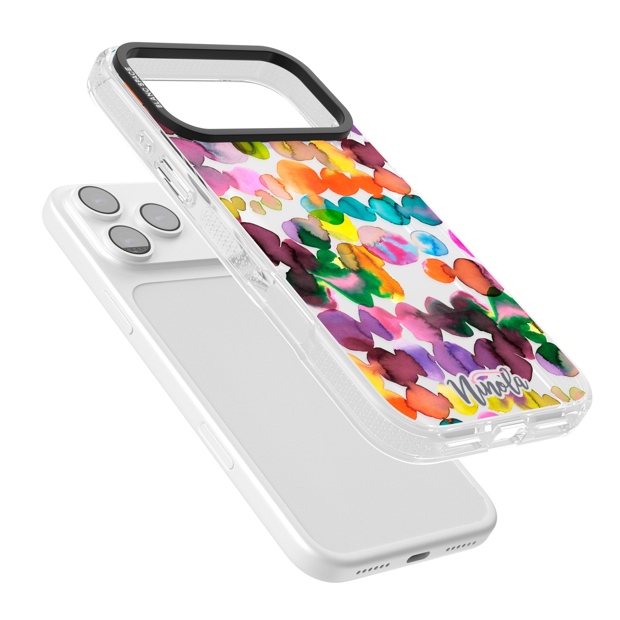Ink Splash Hues iPhone 17 Pro Impact Air Clear Phone Case Colours
