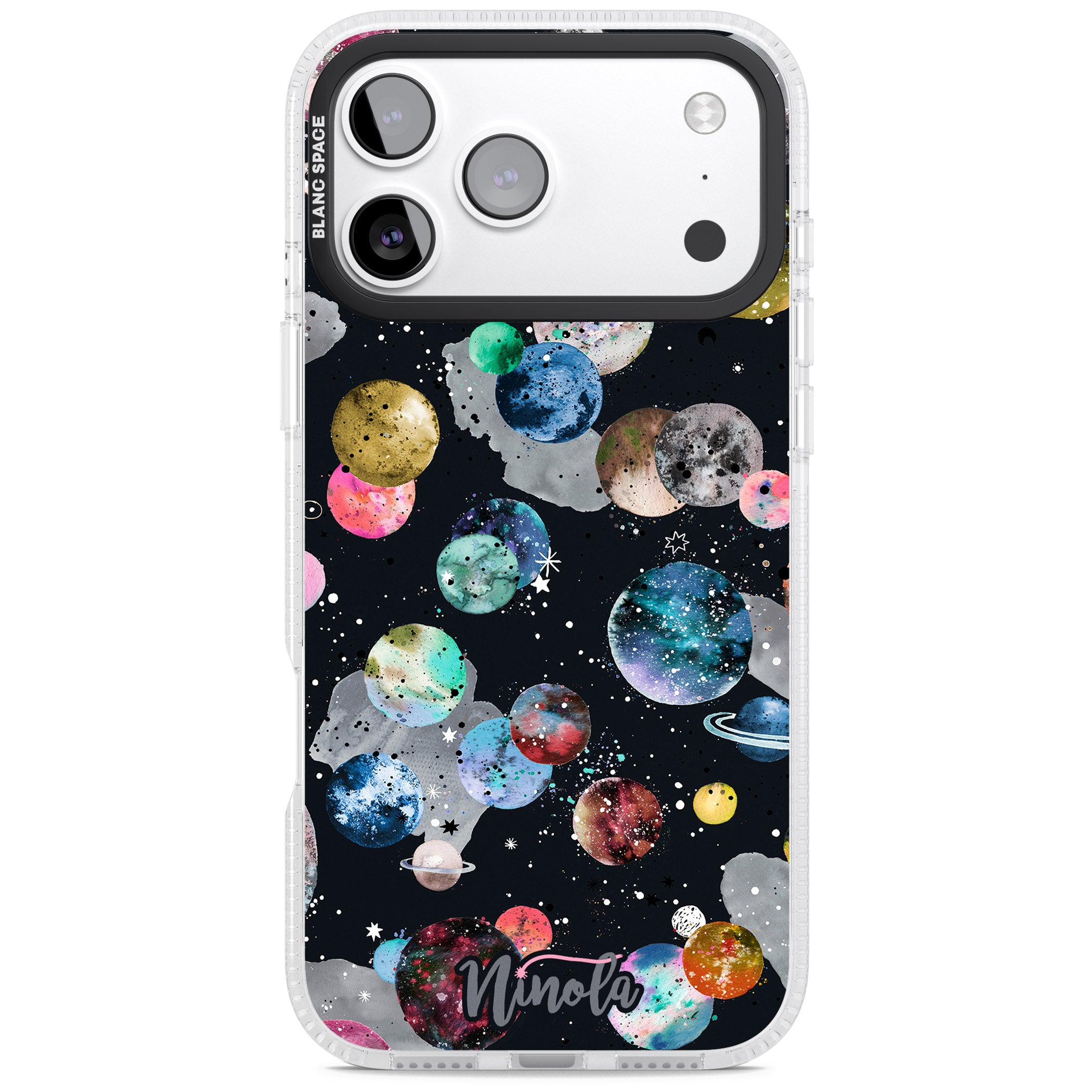 Cosmic Galaxy iPhone 17 Pro Impact Air Clear Phone Case