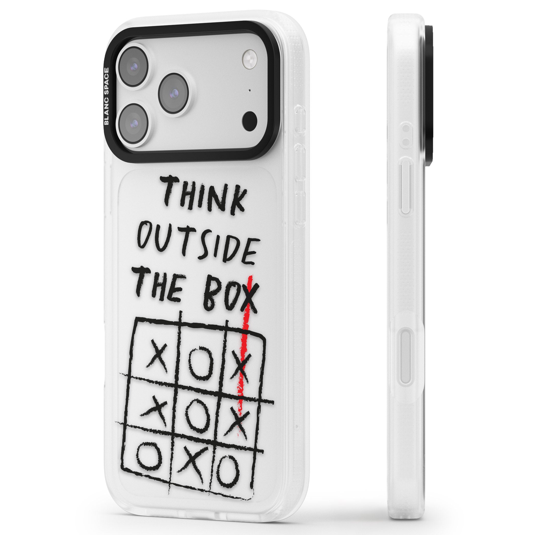 Think Outside The Box iPhone 17 Pro Impact Air Clear Phone Case Side Profile