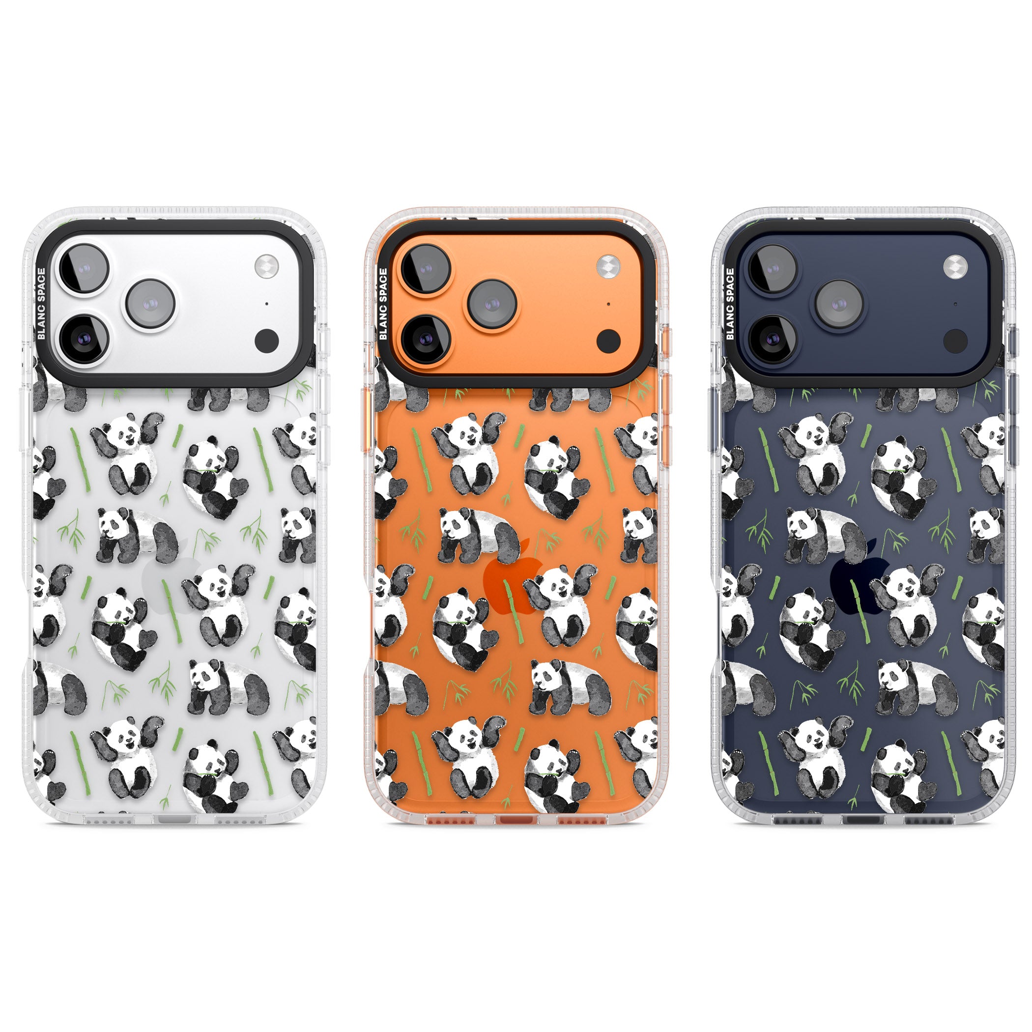 Watercolour Panda Pattern iPhone 17 Pro Impact Air Clear Phone Case APT Impact Protection