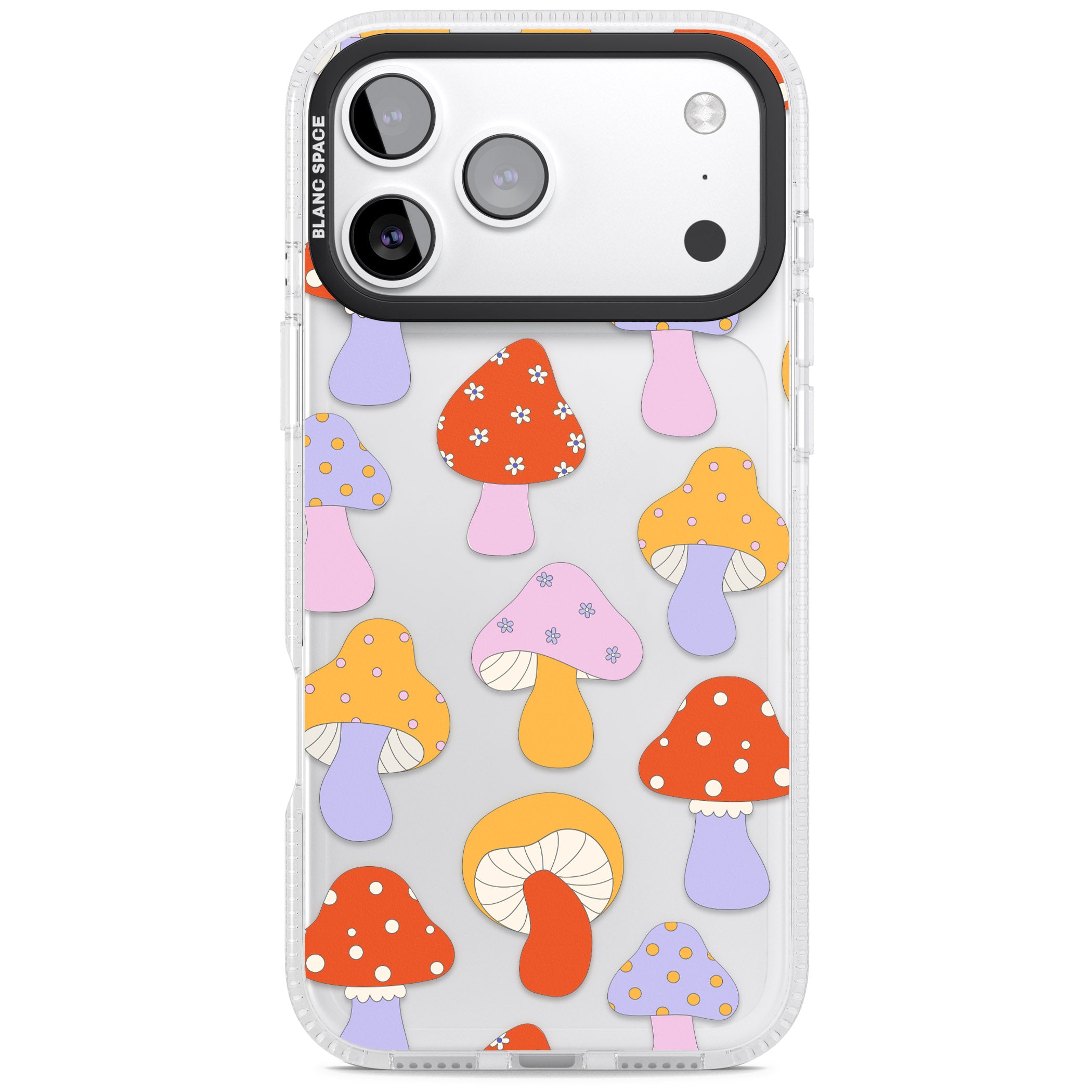 Happy Shrooms iPhone 17 Pro Impact Air Clear Phone Case