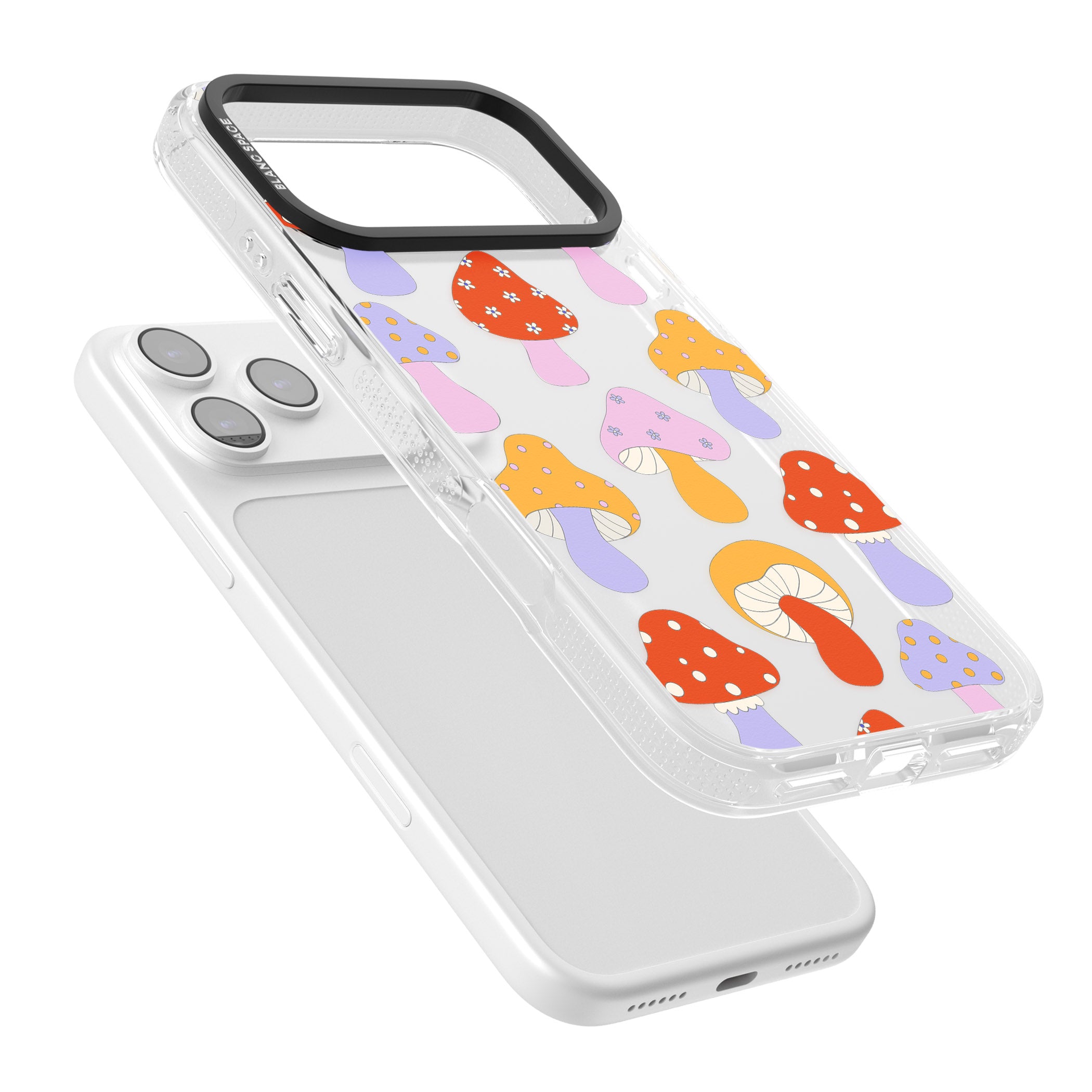 Happy Shrooms iPhone 17 Pro Impact Air Clear Phone Case Colours