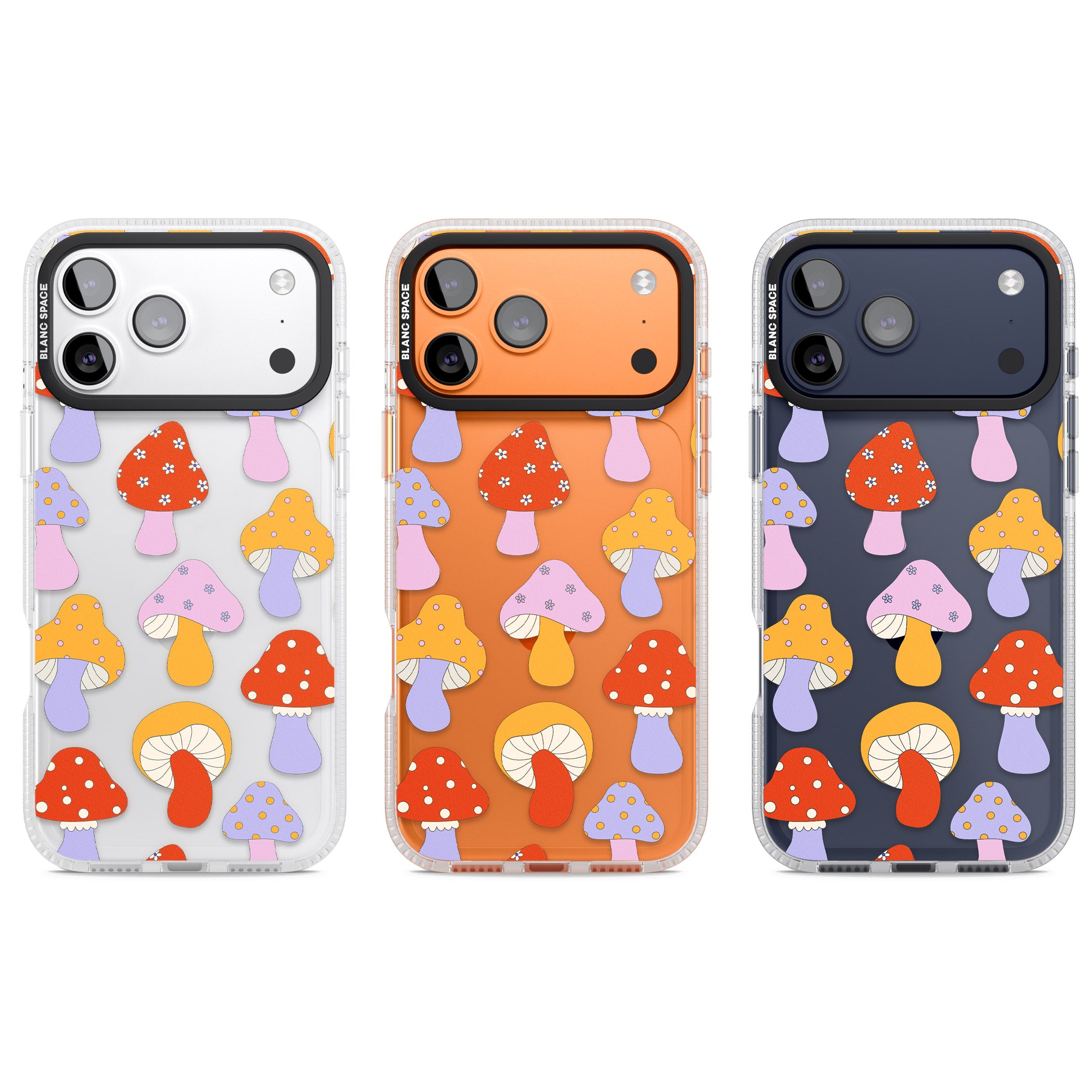 Happy Shrooms iPhone 17 Pro Impact Air Clear Phone Case APT Impact Protection