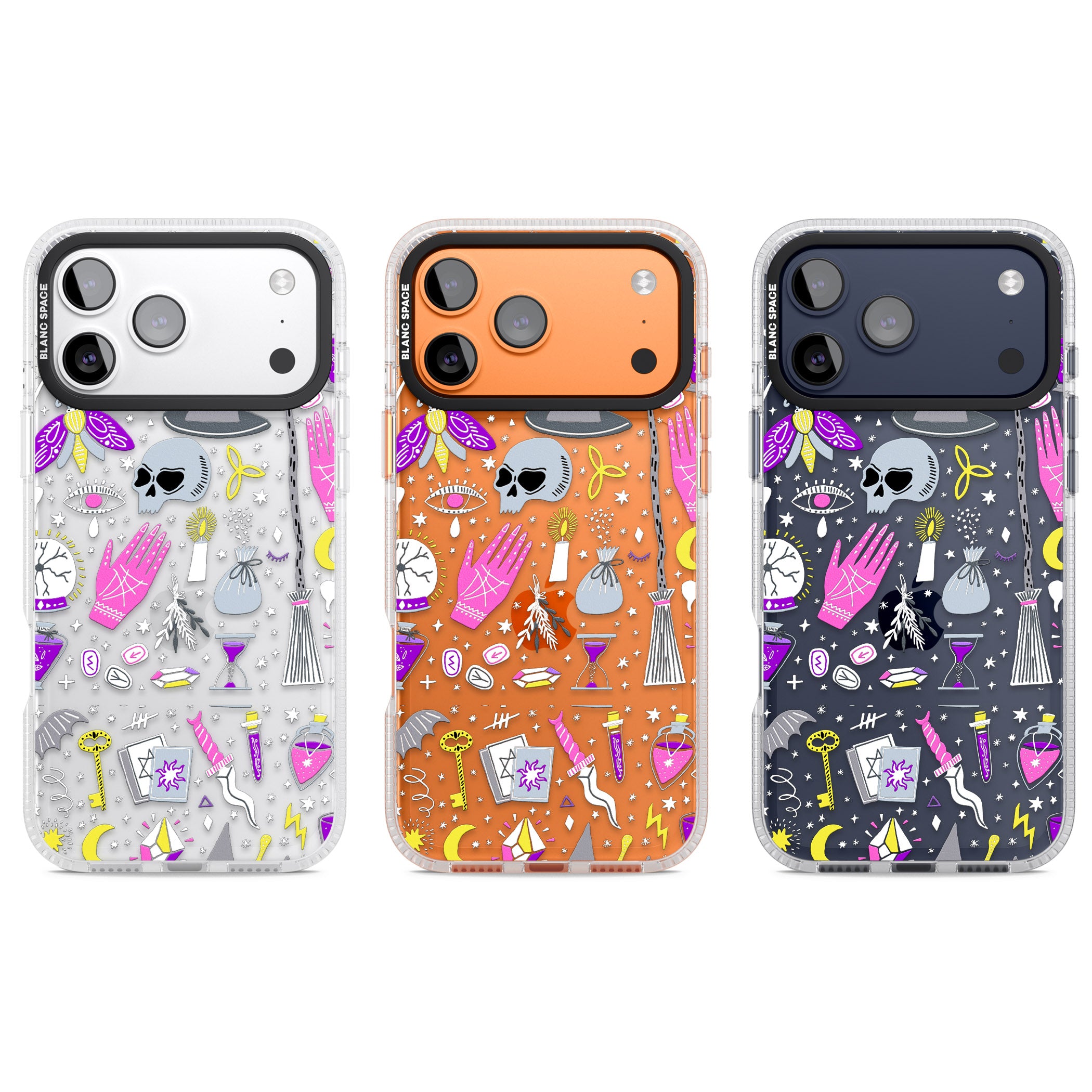 Black Magic Pattern iPhone 17 Pro Impact Air Clear Phone Case APT Impact Protection