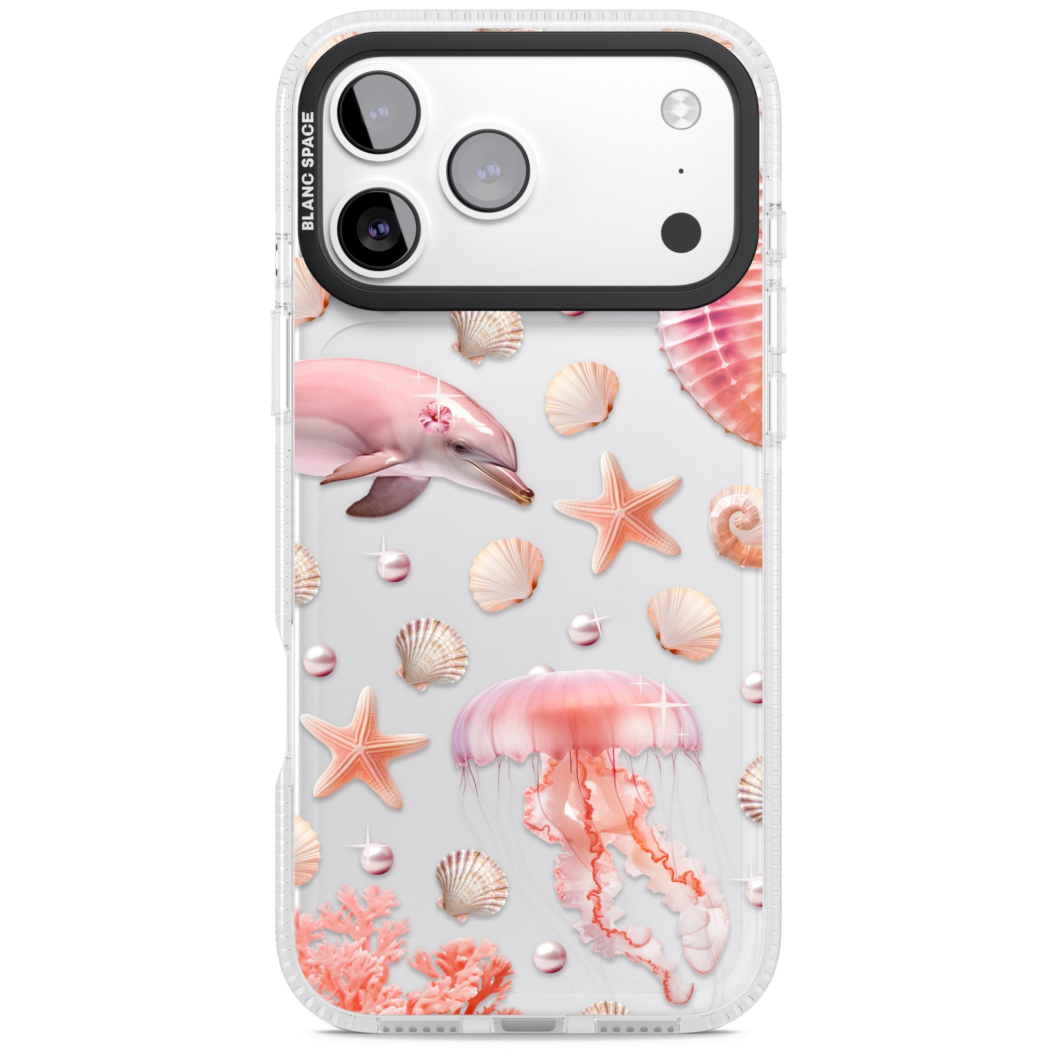 Pink Sealife iPhone 17 Pro Impact Air Clear Phone Case