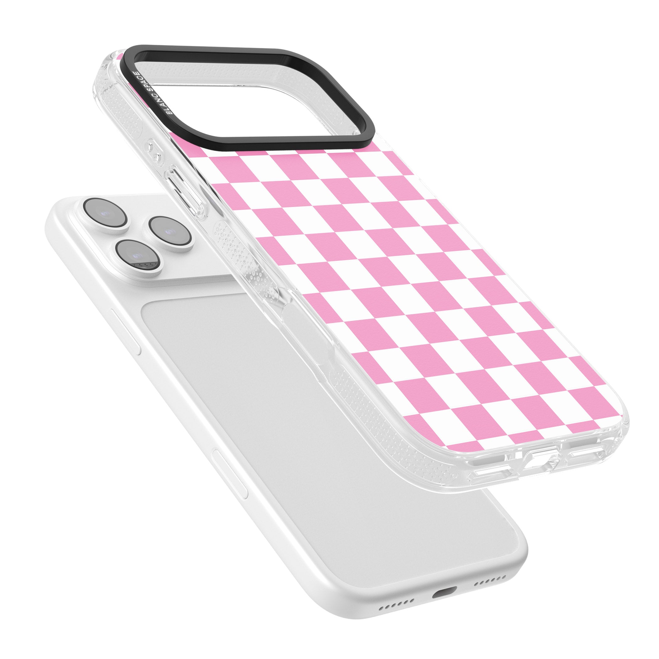 Pink Checkered iPhone 17 Pro Impact Air Clear Phone Case Colours