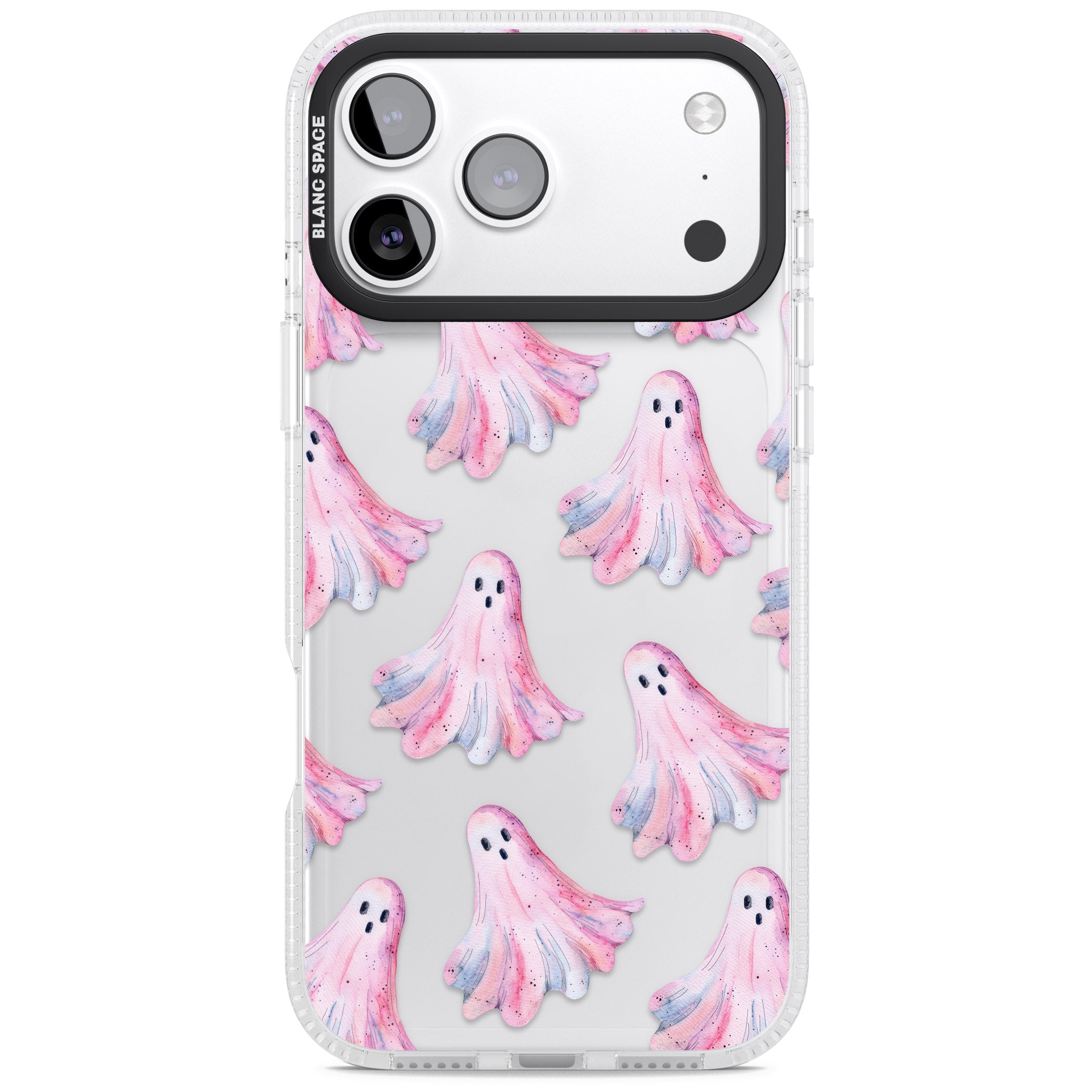 Pink Ghosts iPhone 17 Pro Impact Air Clear Phone Case
