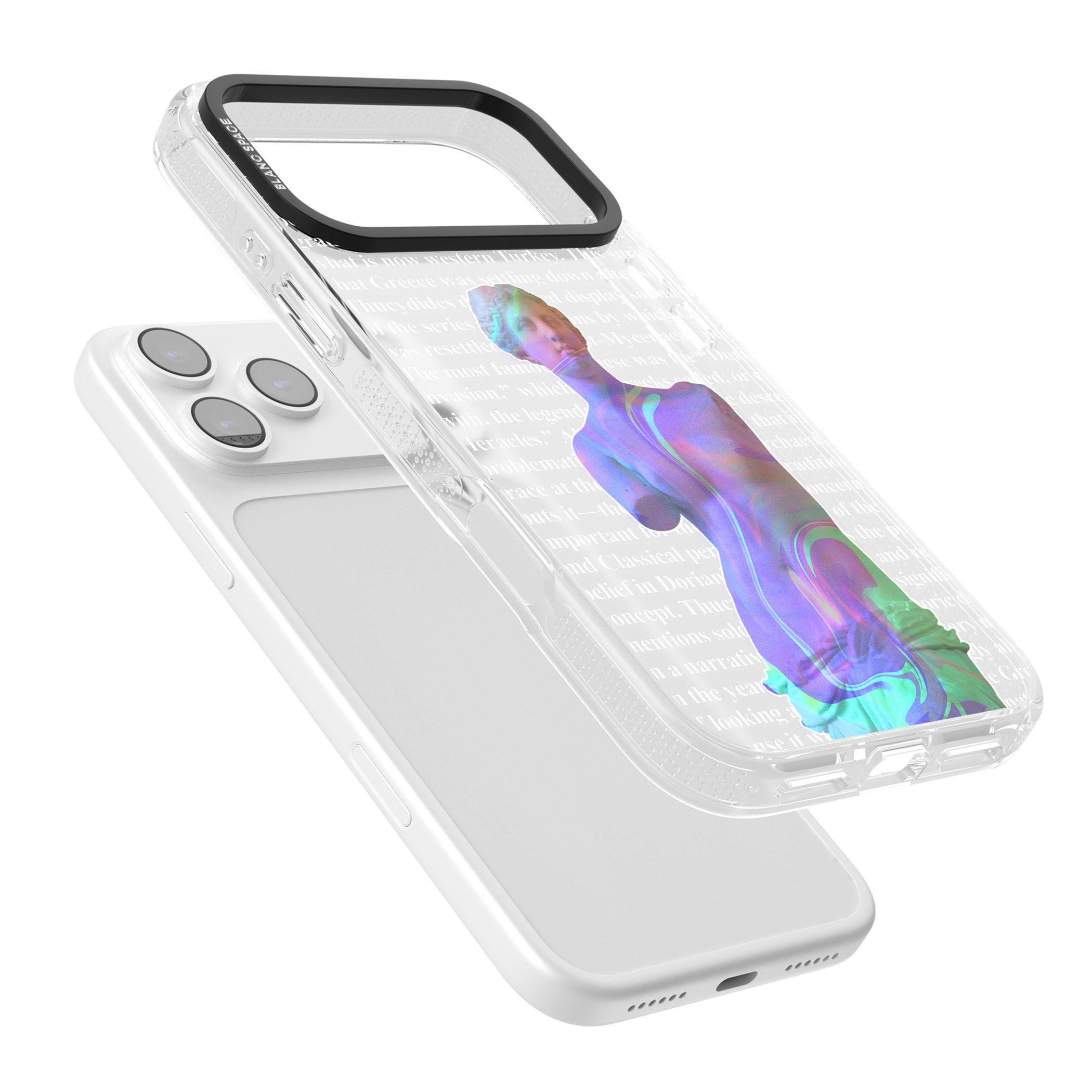 Iridescent De Milo iPhone 17 Pro Impact Air Clear Phone Case Colours