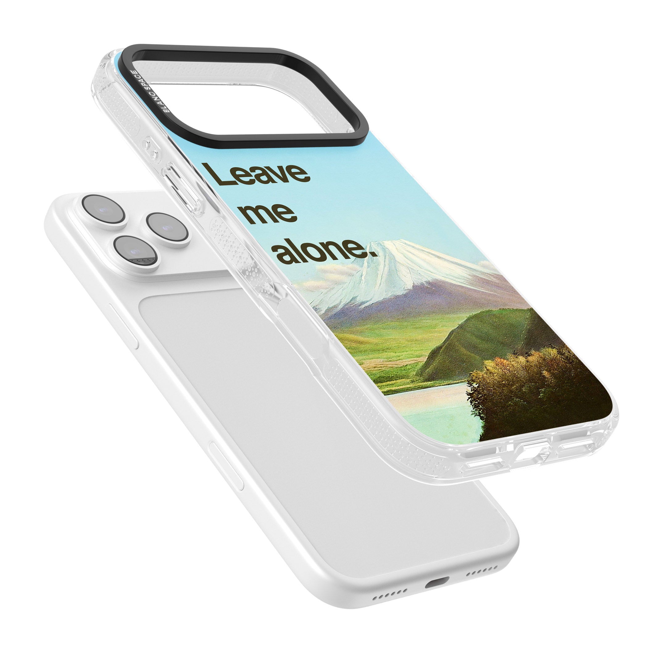Leave Me Alone iPhone 17 Pro Impact Air Clear Phone Case Colours