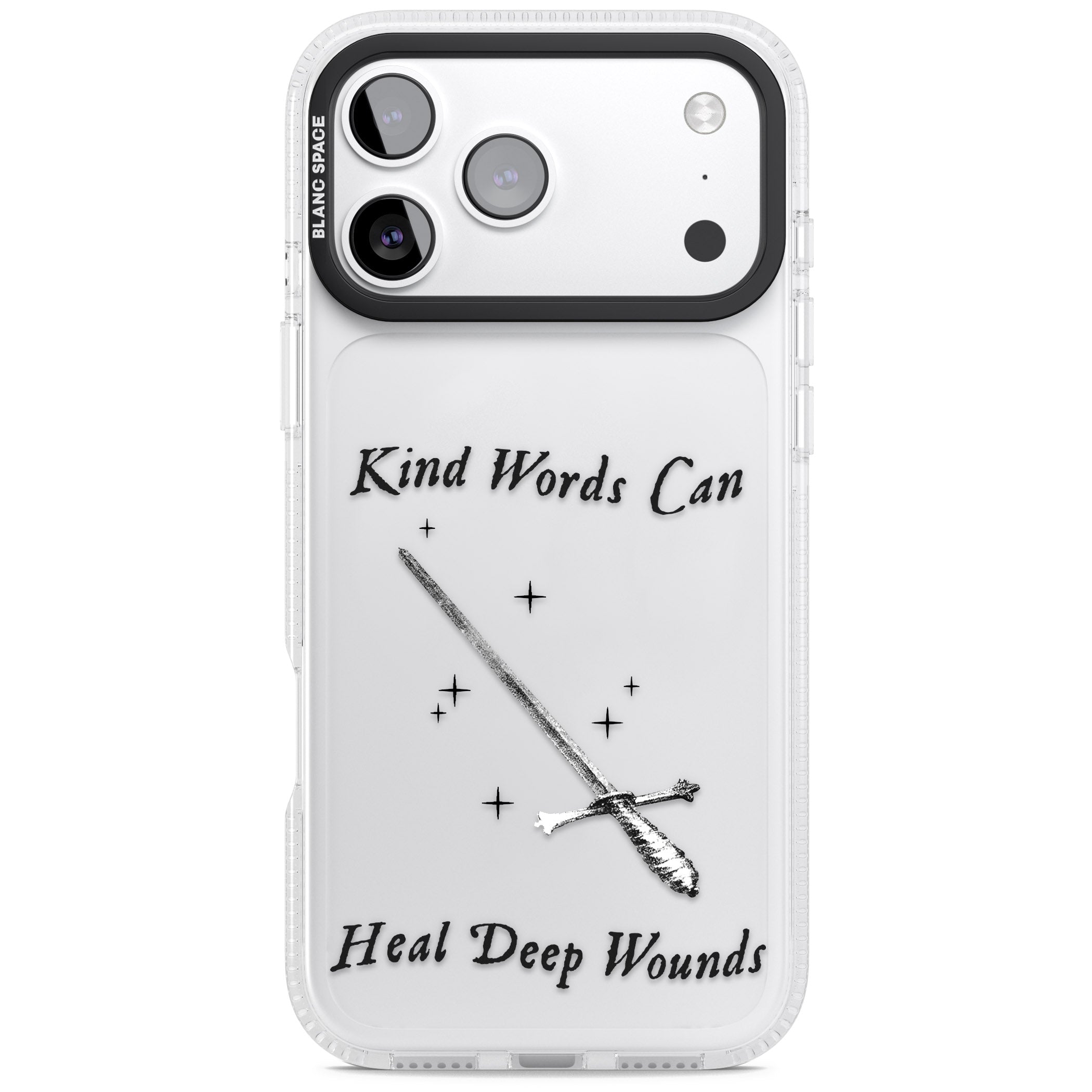 Kind Words Can Heal Deep Wounds iPhone 17 Pro Impact Air Clear Phone Case