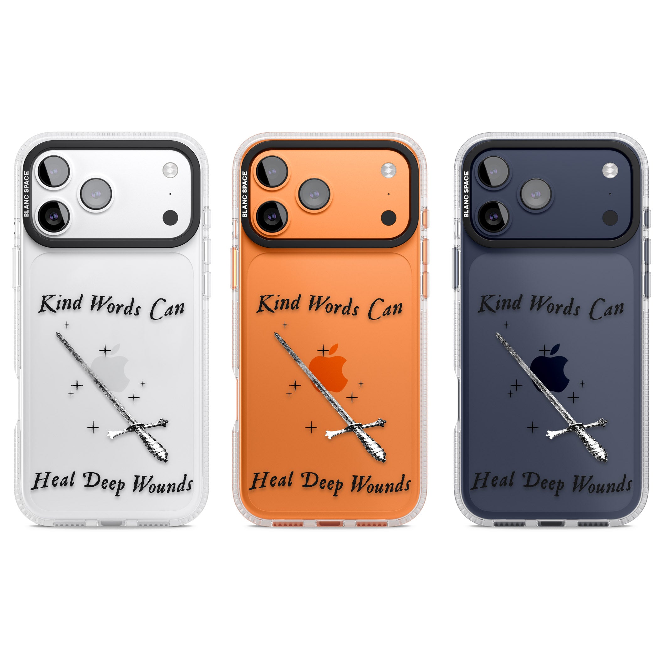 Kind Words Can Heal Deep Wounds iPhone 17 Pro Impact Air Clear Phone Case APT Impact Protection