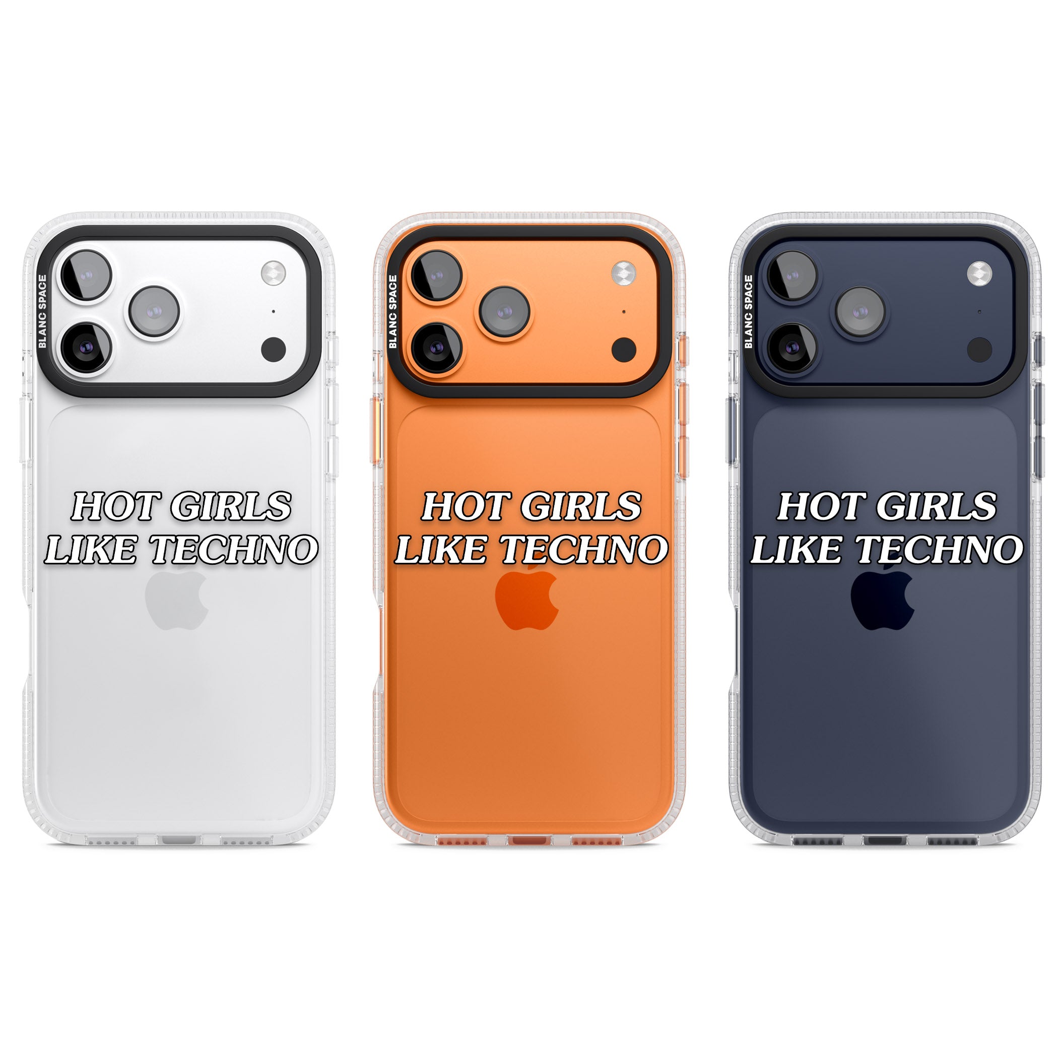Hot Girls Like Techno iPhone 17 Pro Impact Air Clear Phone Case APT Impact Protection