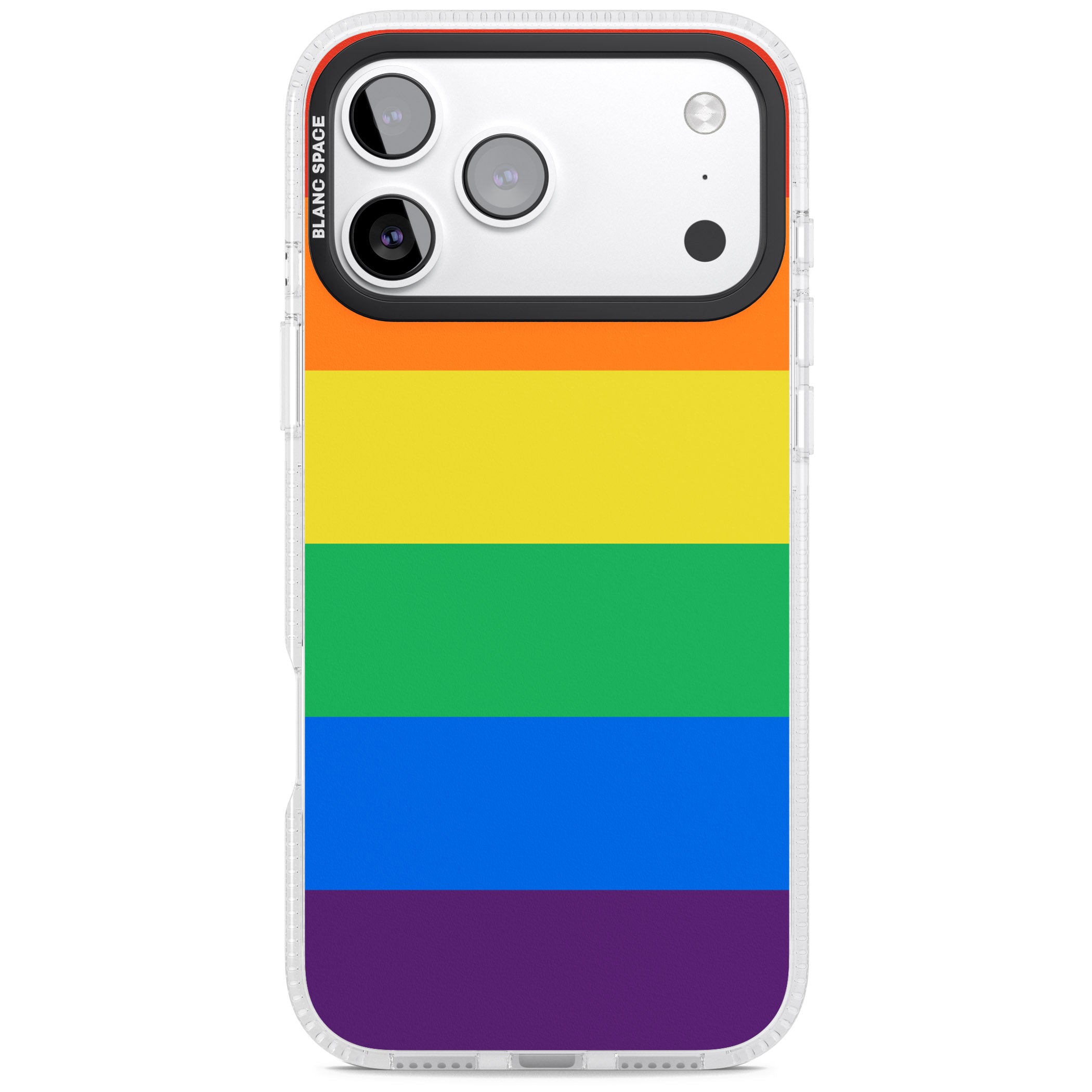 Rainbow Stripes iPhone 17 Pro Impact Air Clear Phone Case