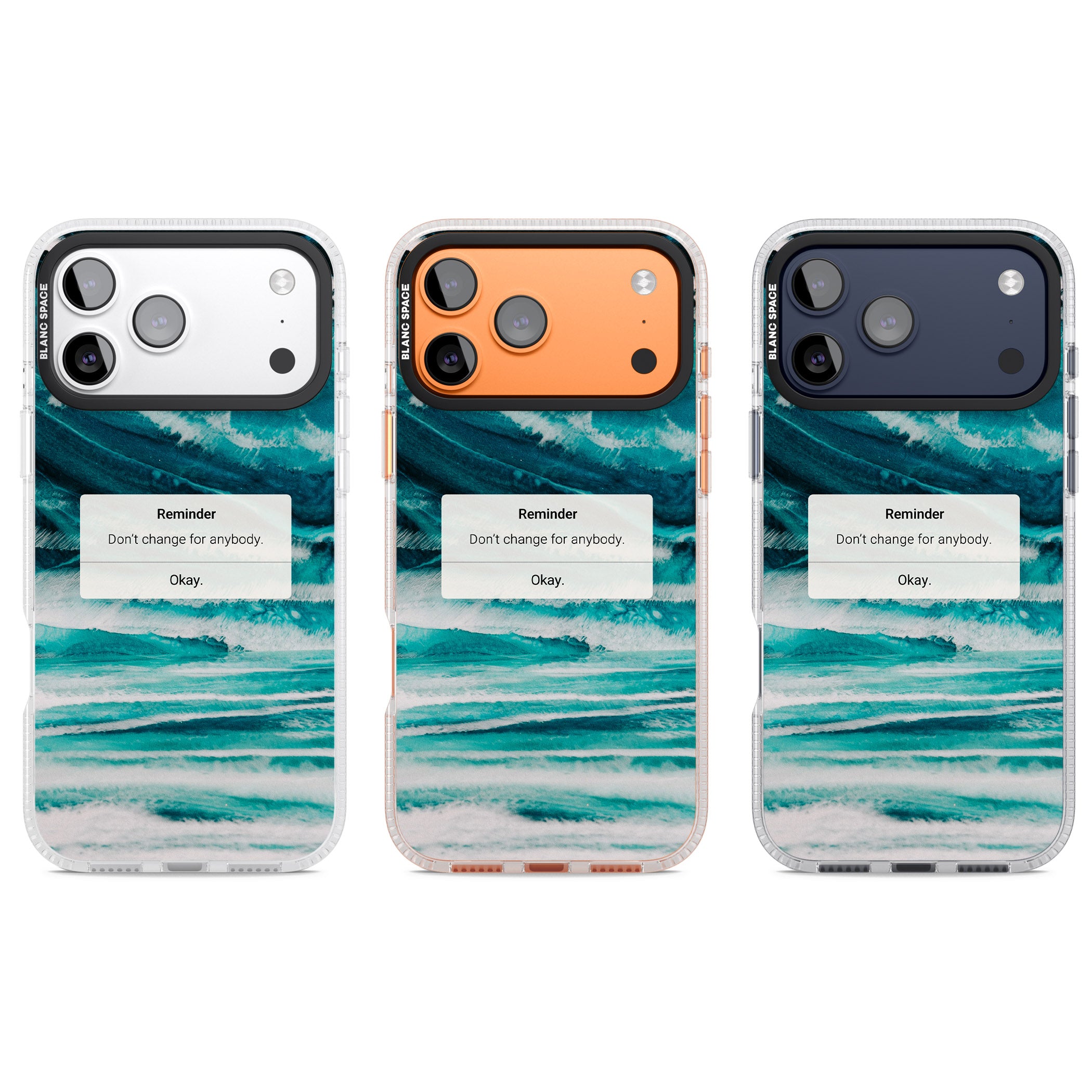 Ocean Vibe Reminder iPhone 17 Pro Impact Air Clear Phone Case APT Impact Protection