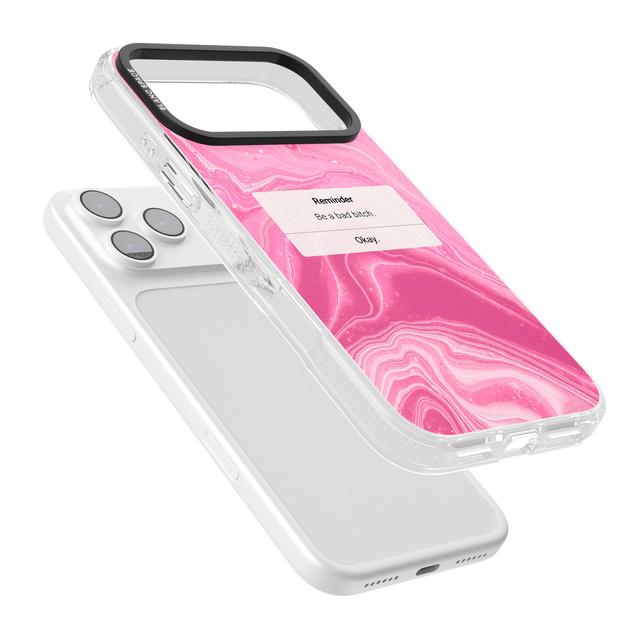 Bad Bitch Reminder iPhone 17 Pro Impact Air Clear Phone Case Colours