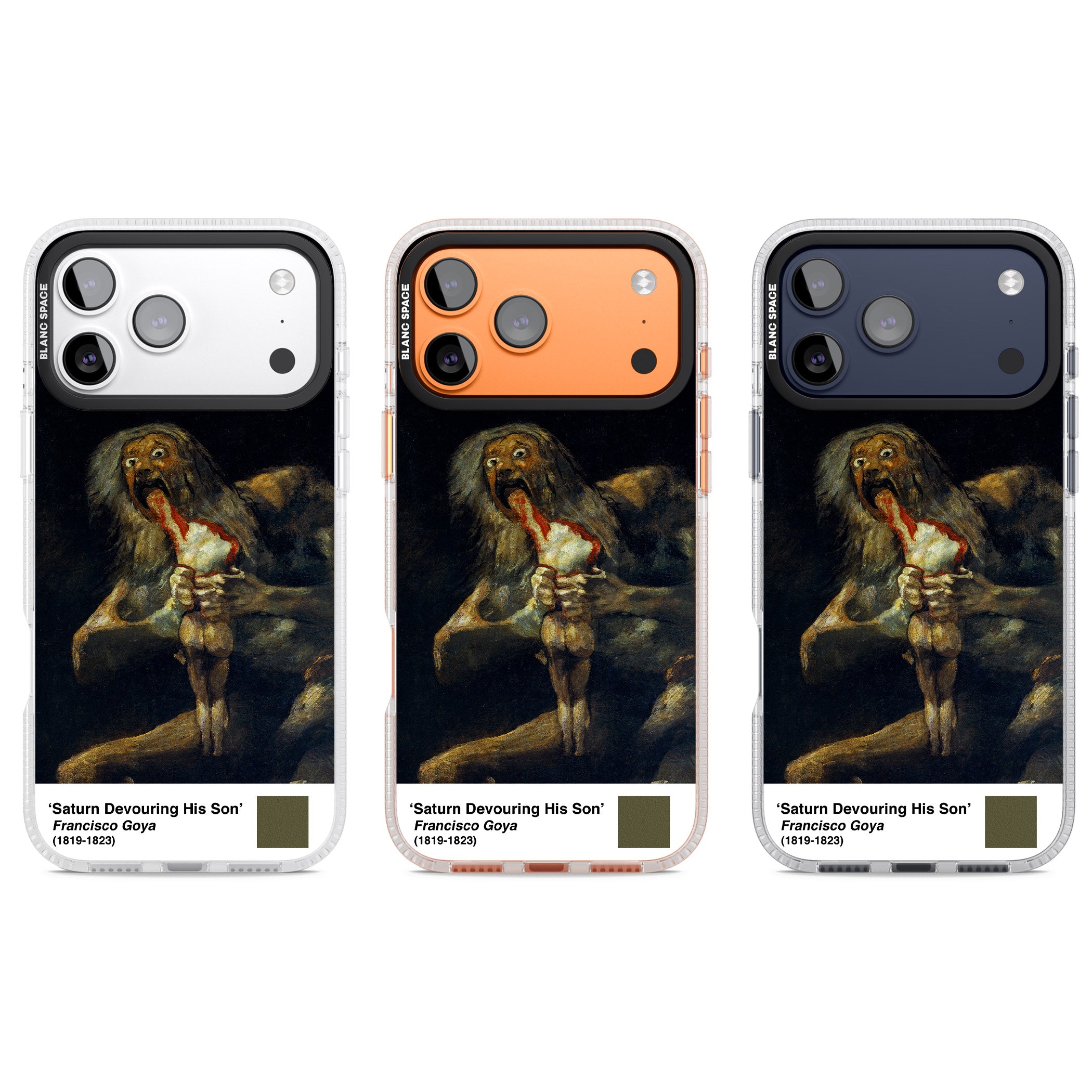 Saturn Devouring His Son iPhone 17 Pro Impact Air Clear Phone Case APT Impact Protection