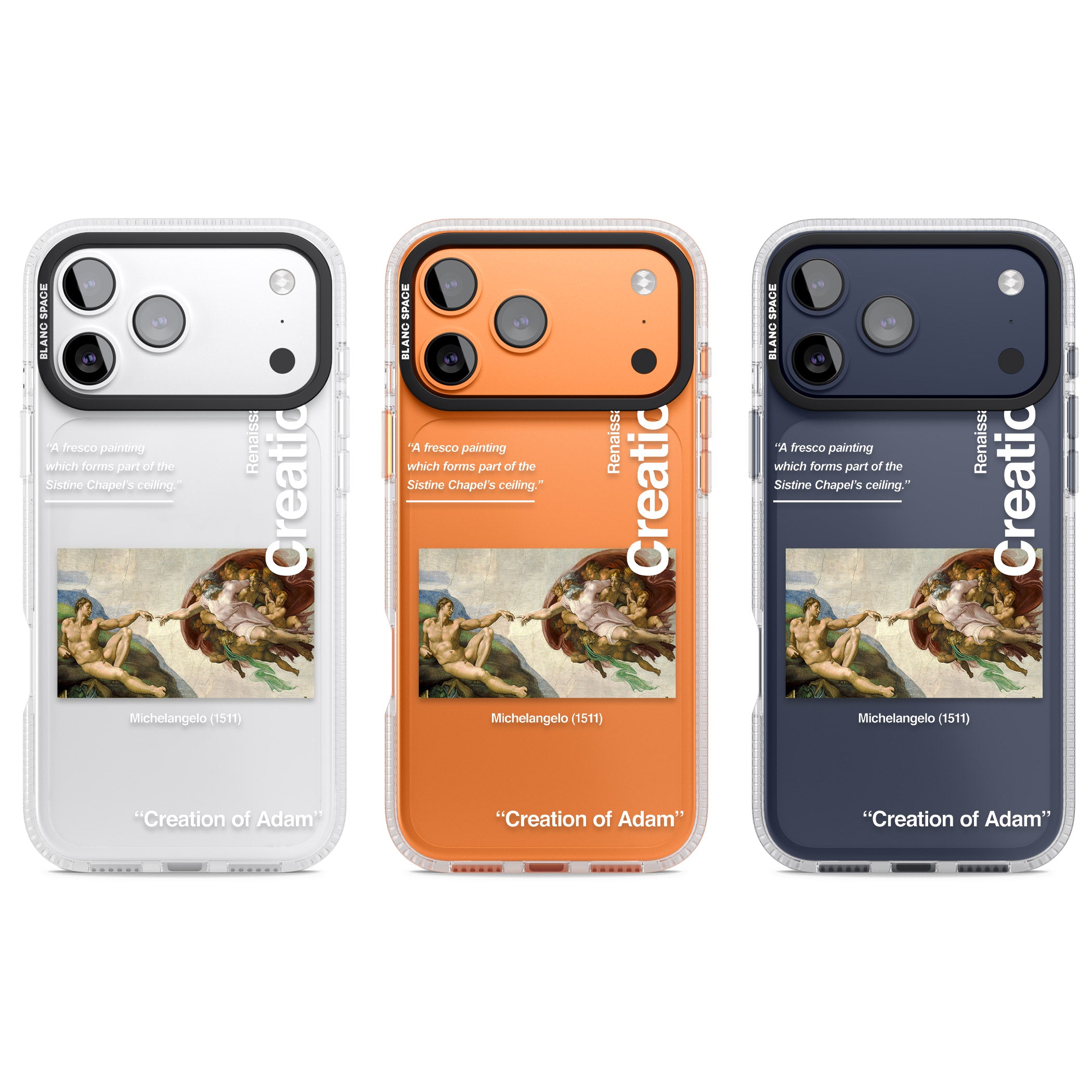 Creation Of Adam Michelangelo iPhone 17 Pro Impact Air Clear Phone Case APT Impact Protection